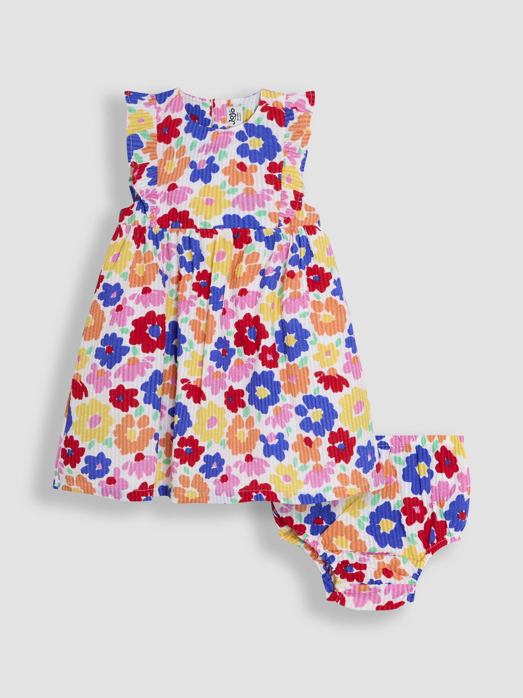 Fucshia Pink Floral Frill Shoulder Summer Dress (AU5544) | $39 - $45
