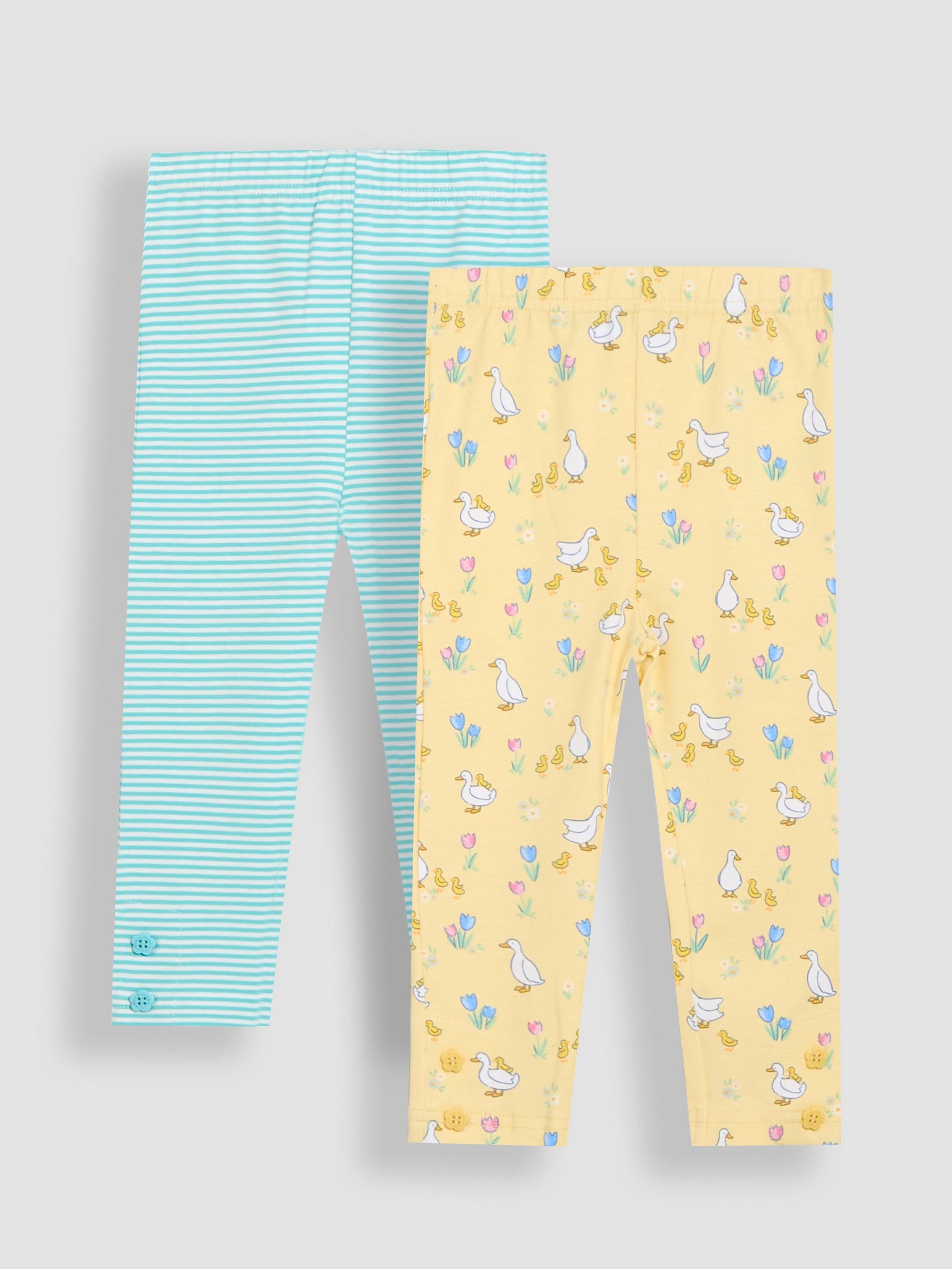 Yellow Duck Floral Print Leggings 2 Pack (AU5736) | $36 - $41