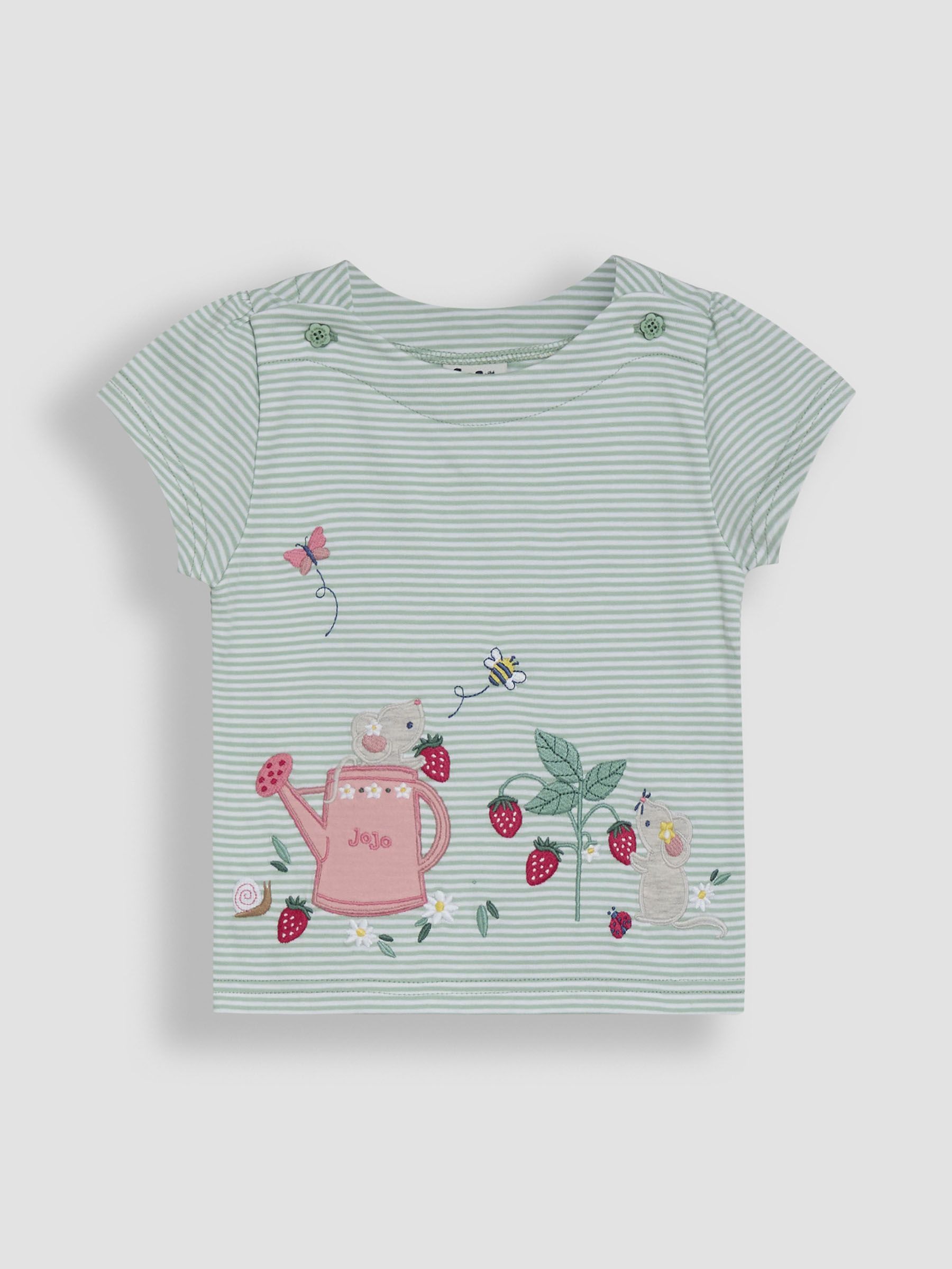 Green Mouse Print Appliqué 100% Cotton T-Shirt (AU5745) | $27 - $33