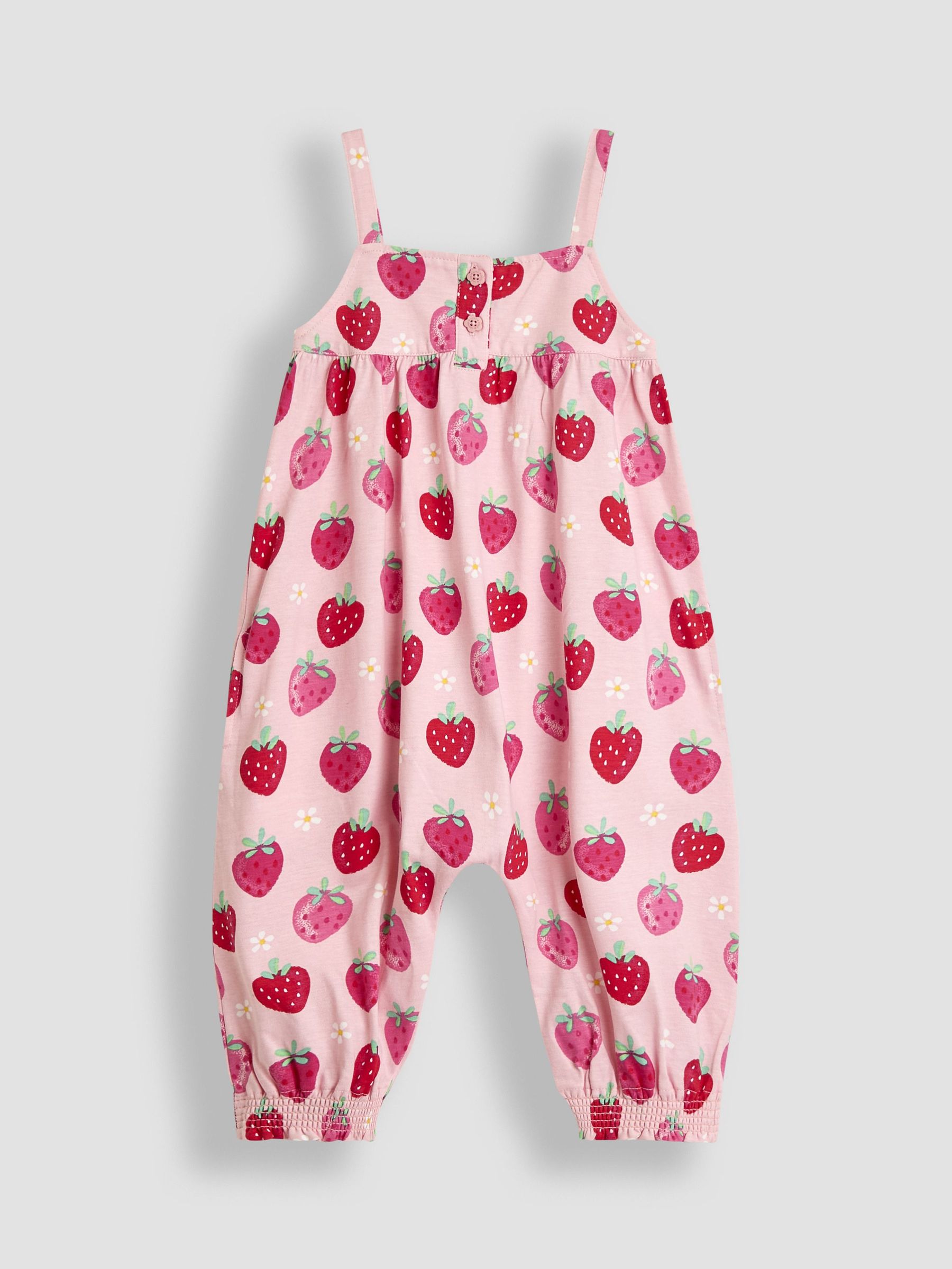 Pink Strawberry Button Front Jumpsuit (AU5755) | $39 - $45