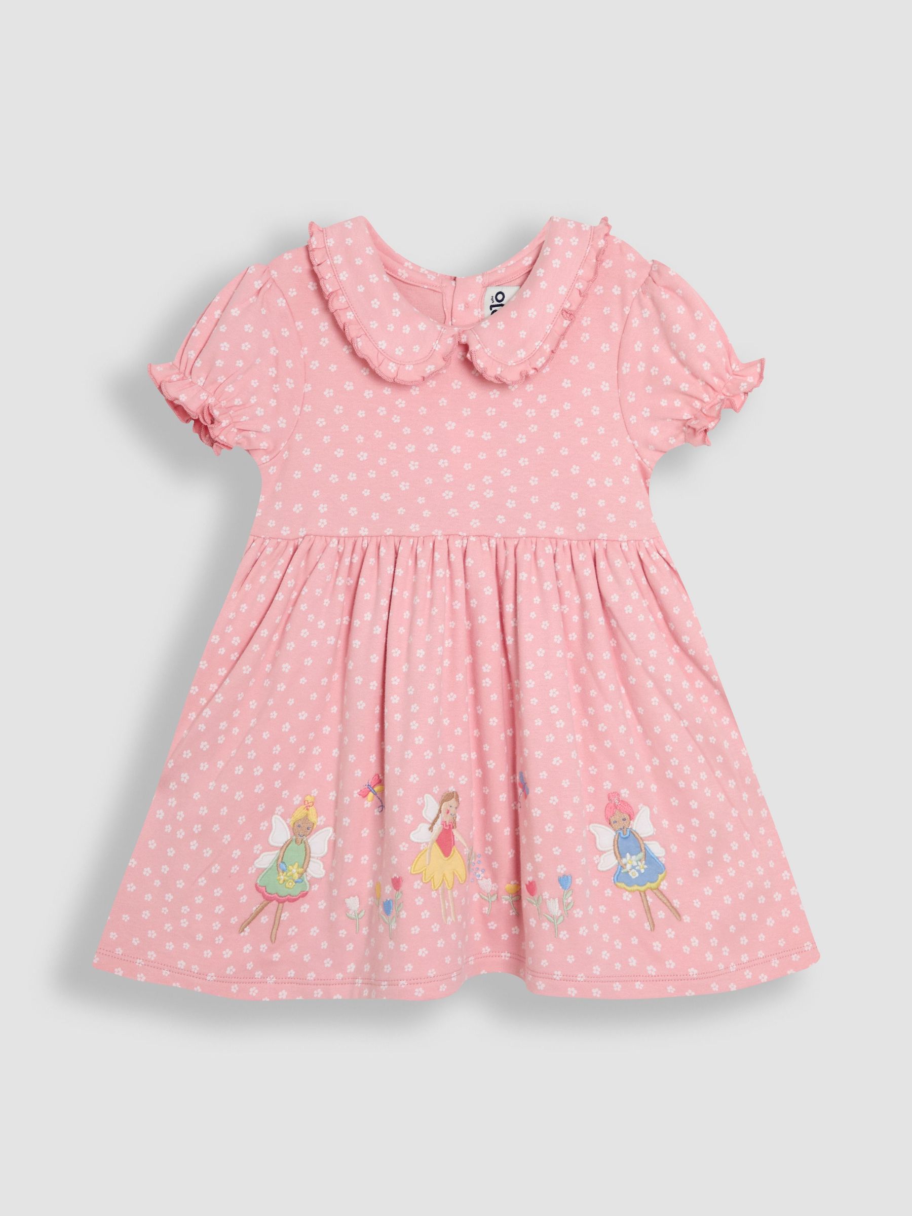 Pink Fairy Appliqué Peter Pan Collar Dress (AU5757) | $38 - $39