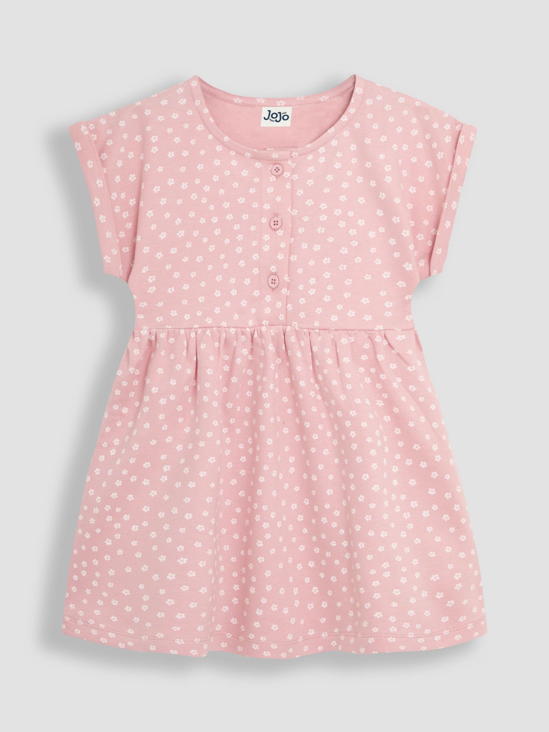 Pink Spot Button Front 100% Cotton Dress (AU5794) | $27 - $33