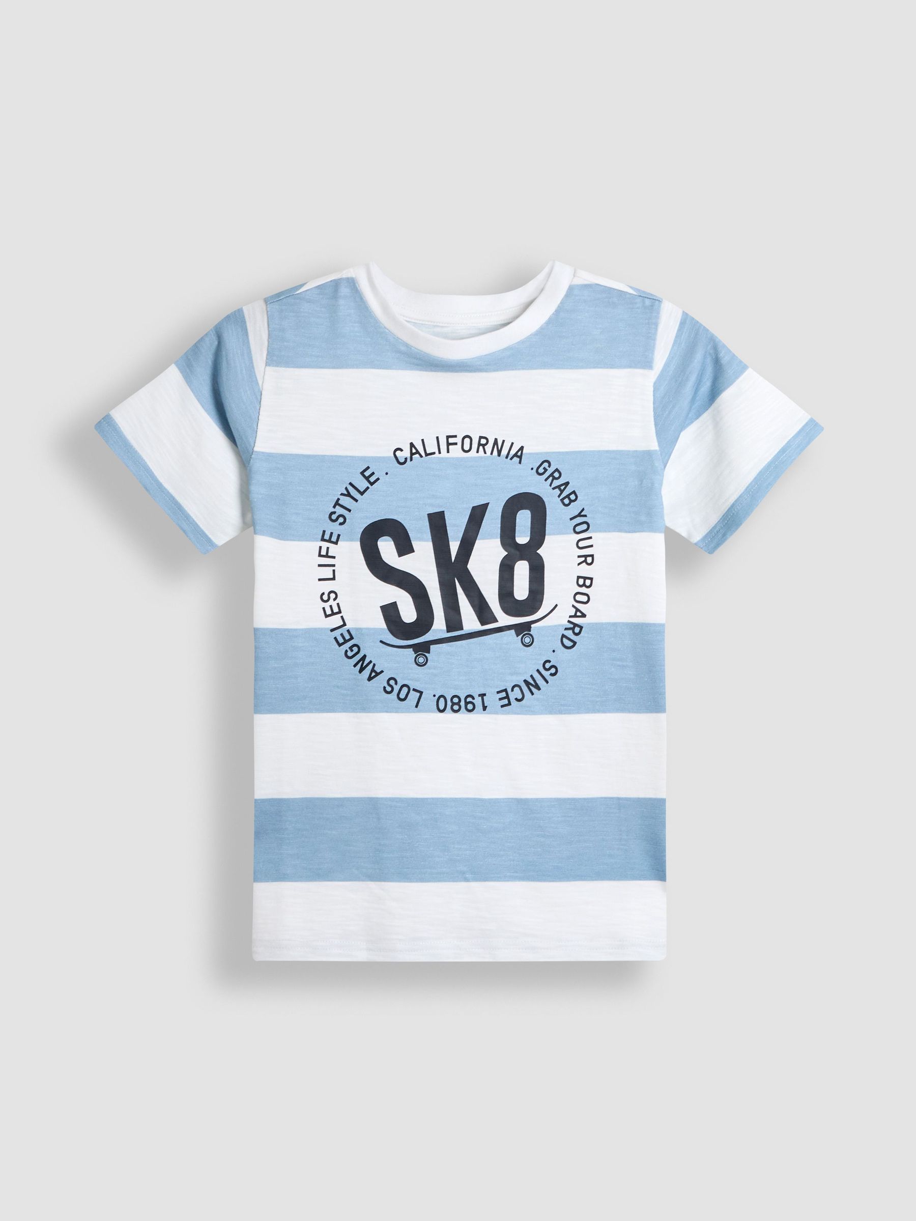 Blue Skate Striped T-Shirt (AU6284) | $26 - $27