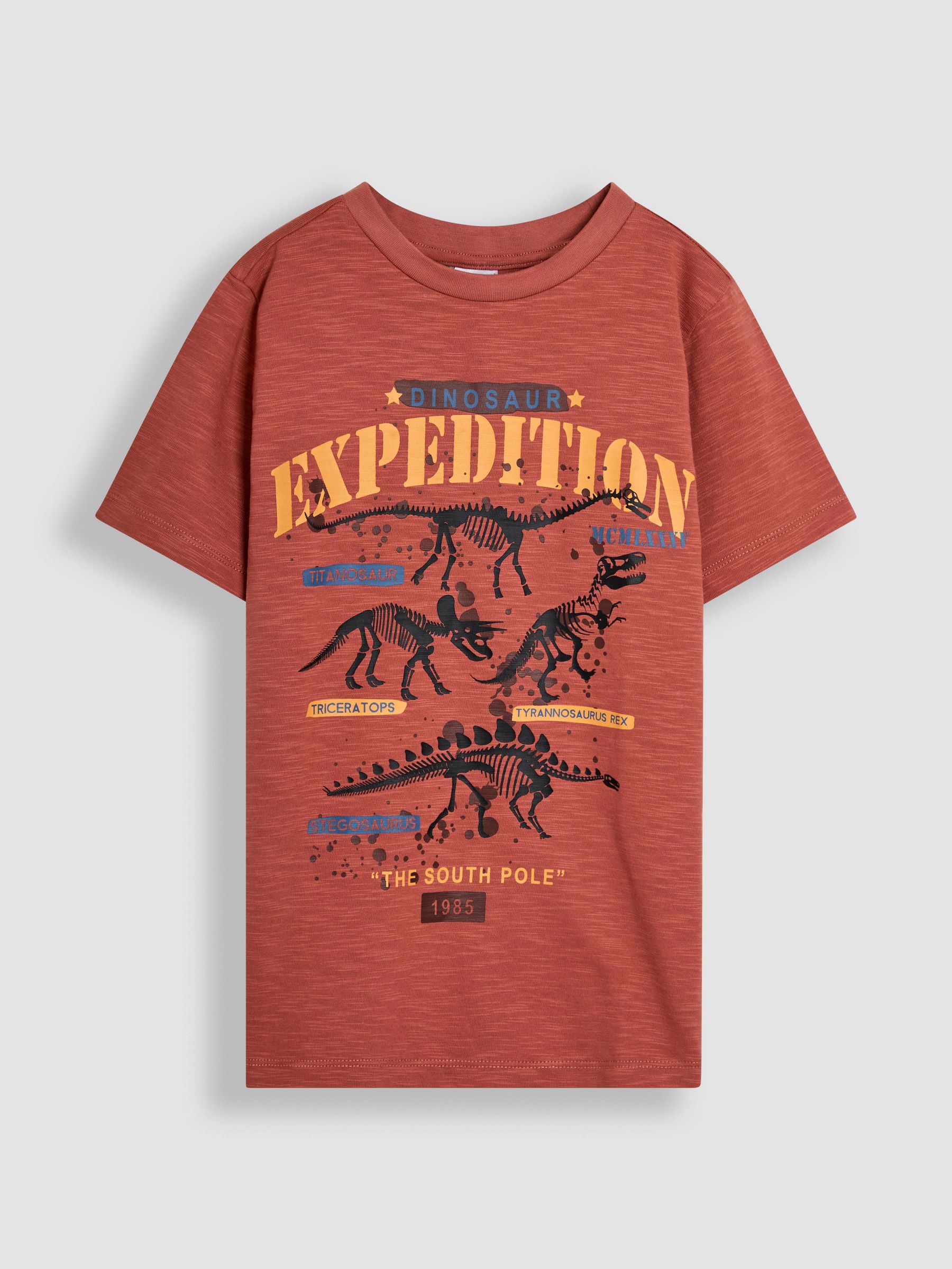 Rust Dino Graphic Print T-Shirt (AU6306) | $26 - $27