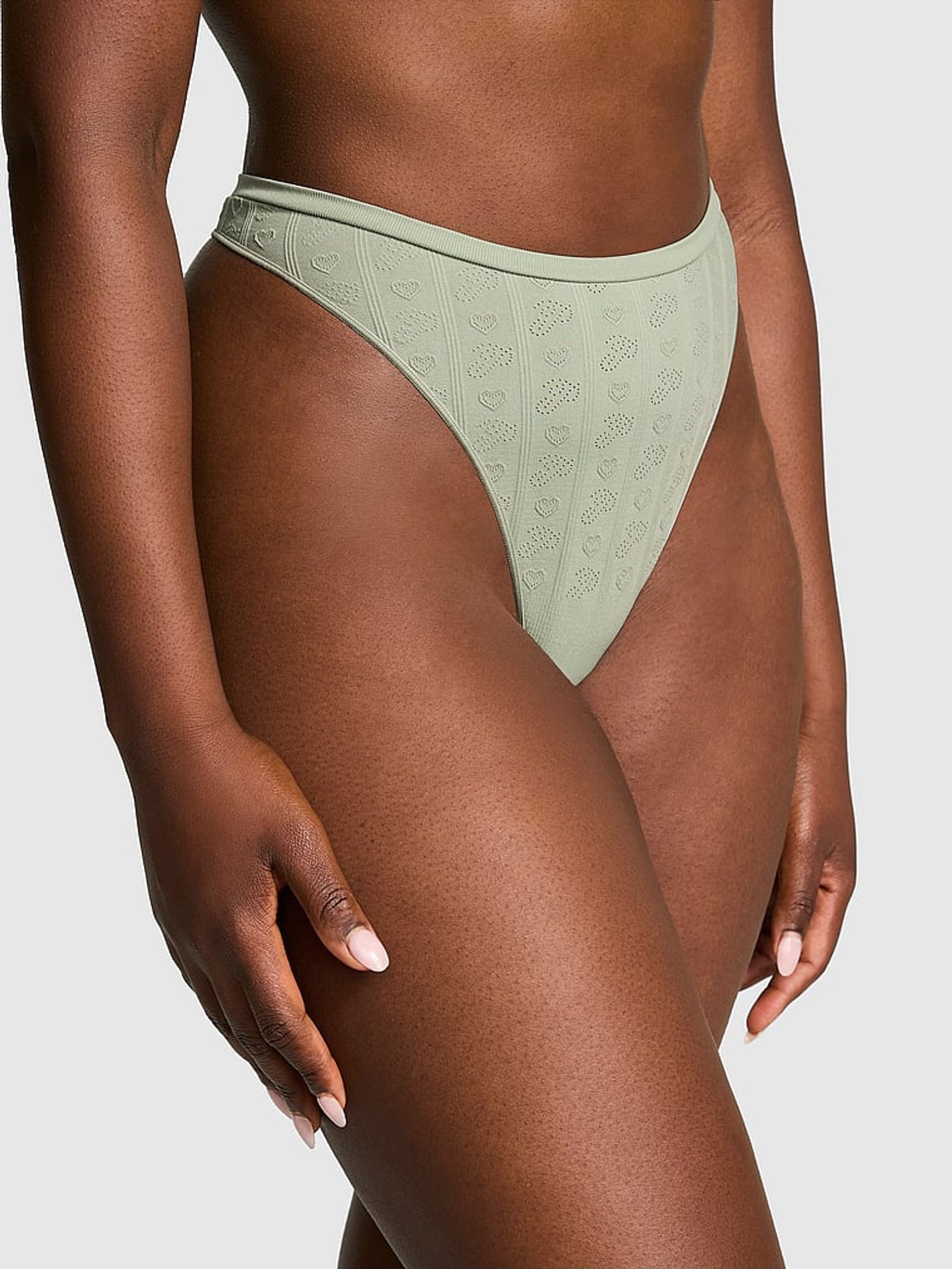 Green Garden Seamless Scoop Thong Knickers (AU7396) | €10.50