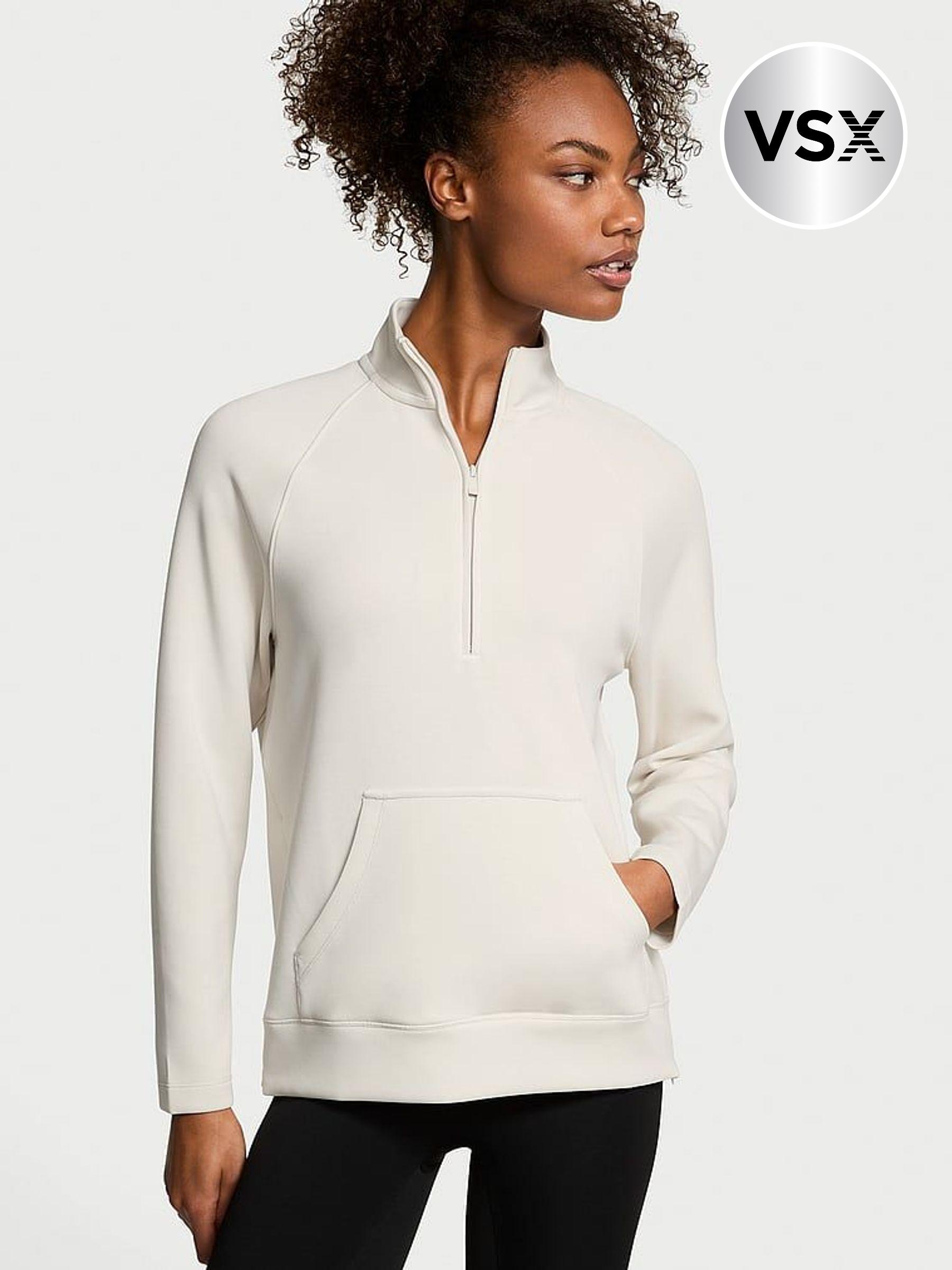 Plaster White Featherweight Knit Half Zip Sweatshirt (AU7403) | €79