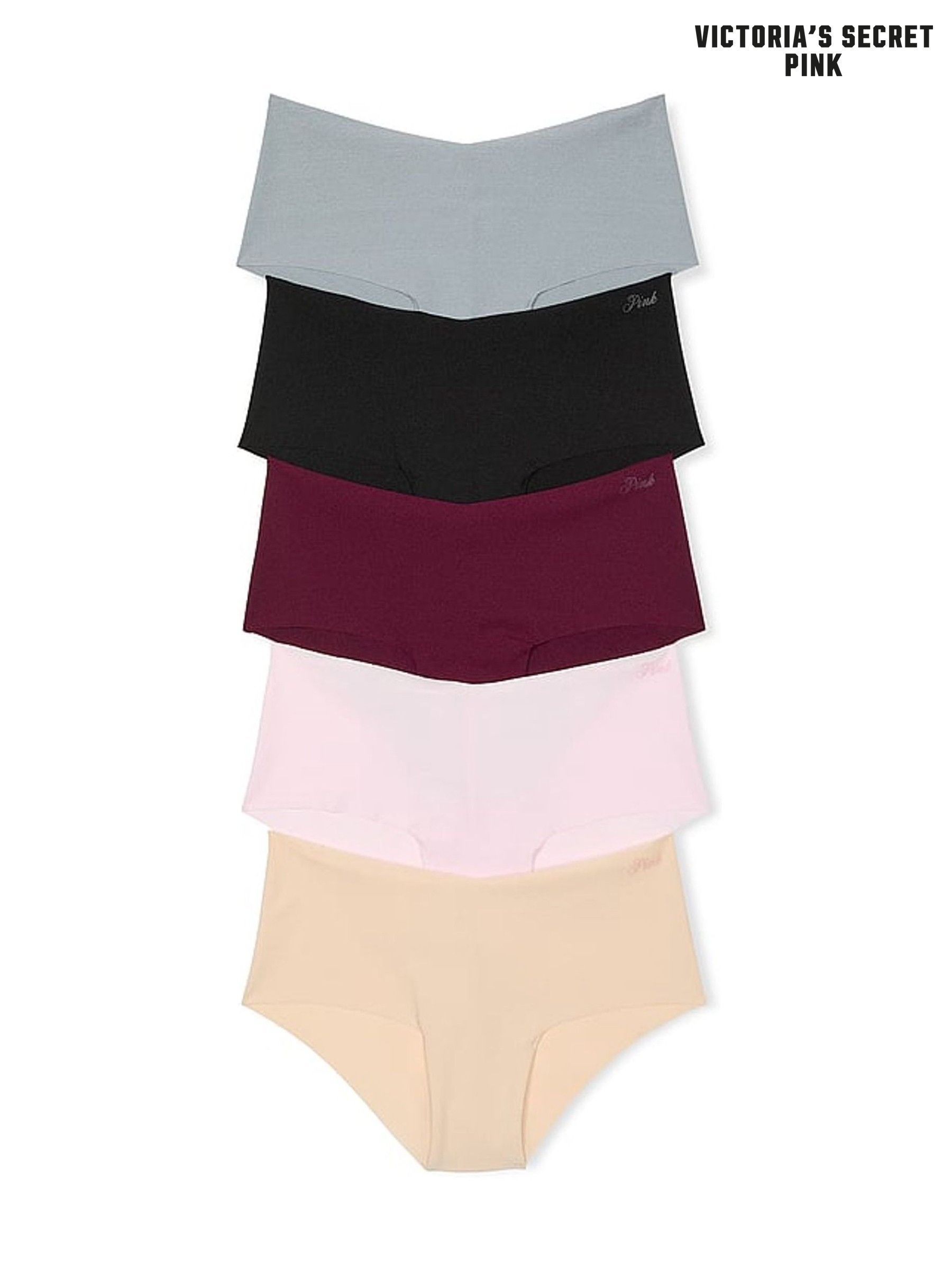 Grey/Black/Purple/Pink/Marzipan Cheeky 5 Pack Knickers (AU7814) | €31