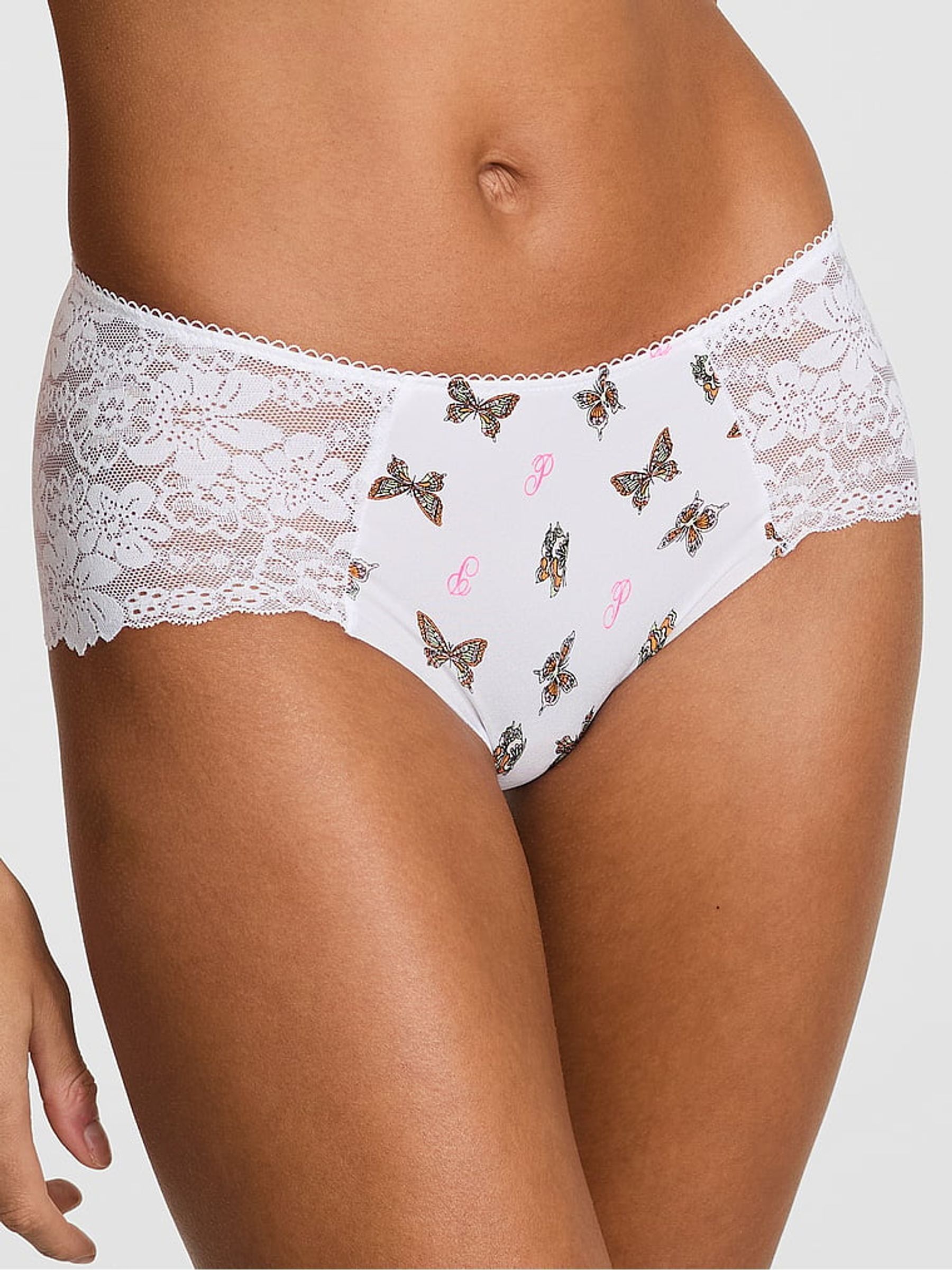 White Floral Lace Hipster Knickers (AU7817) | €10.50