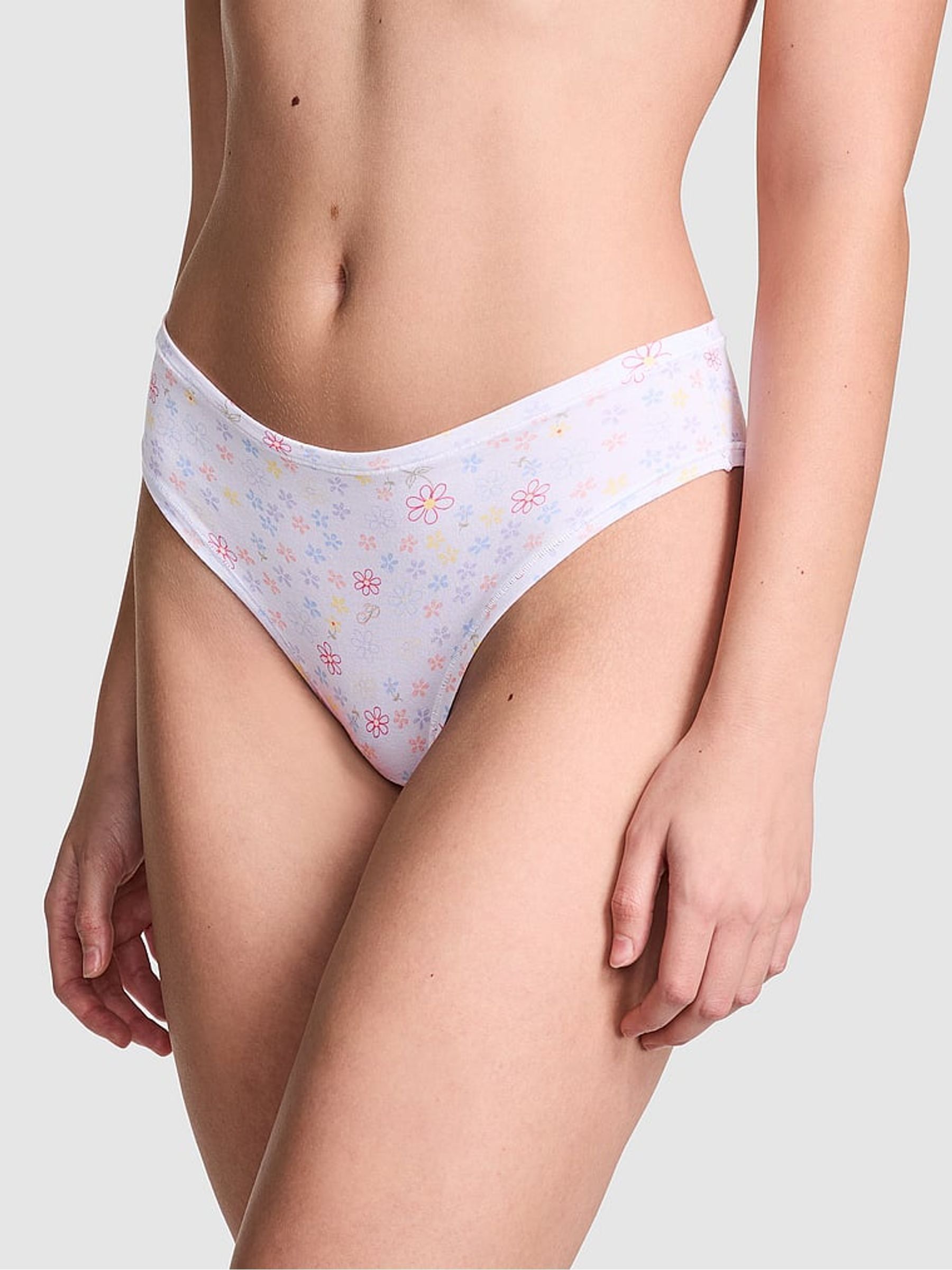 White Floral Cheeky Cotton Knickers (AU7825) | €10.50