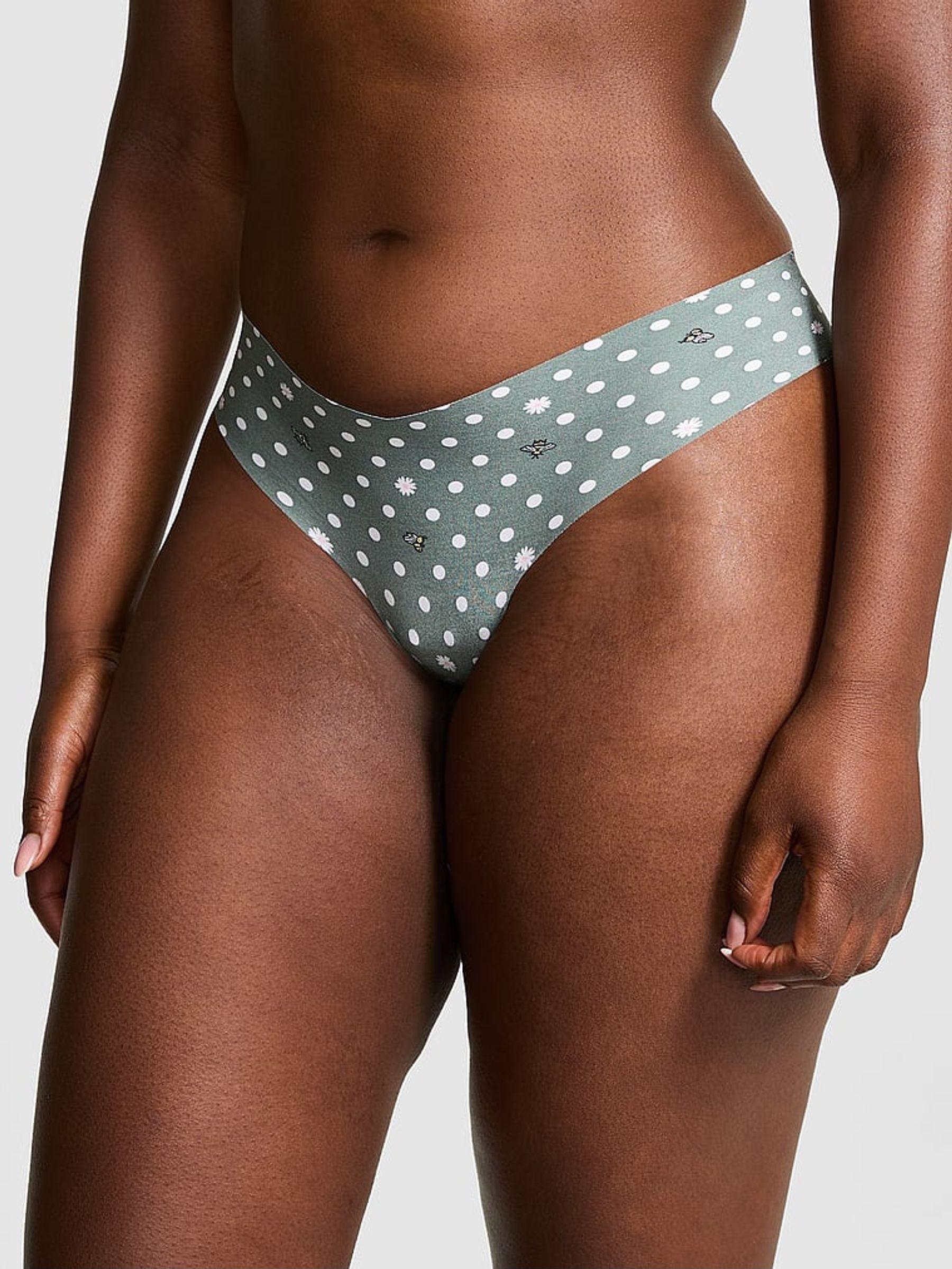 Faded Sage Green Thong Knickers (AU7850) | €10.50
