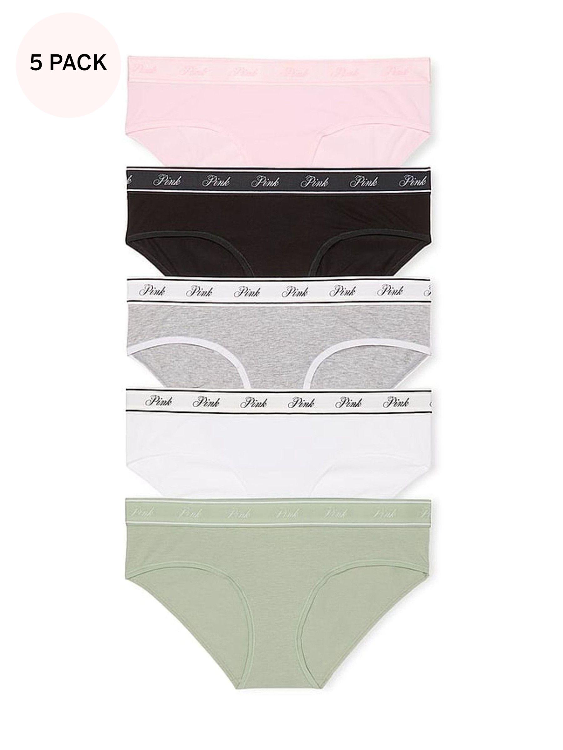 Black/White/Green/Grey/Pink Hipster 5 Pack Knickers (AU7858) | €31