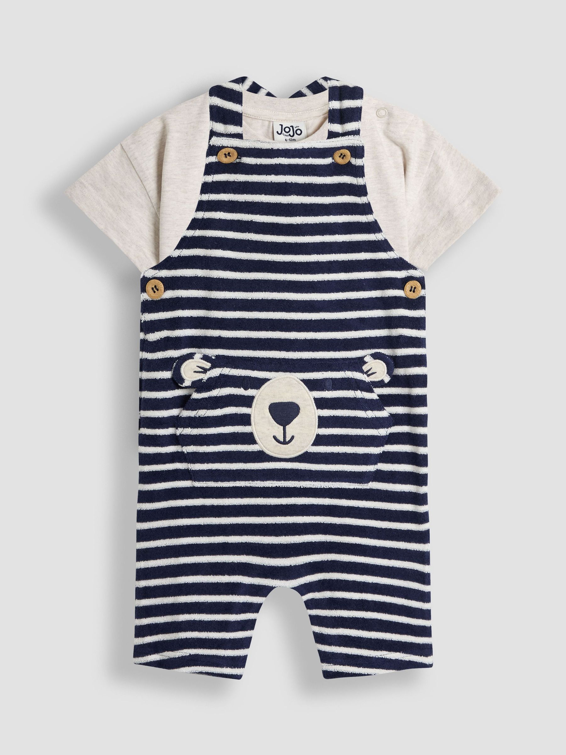 Blue Bear Appliqué Dungarees and T-Shirts Set 2 Piece (AU7961) | $48 - $50