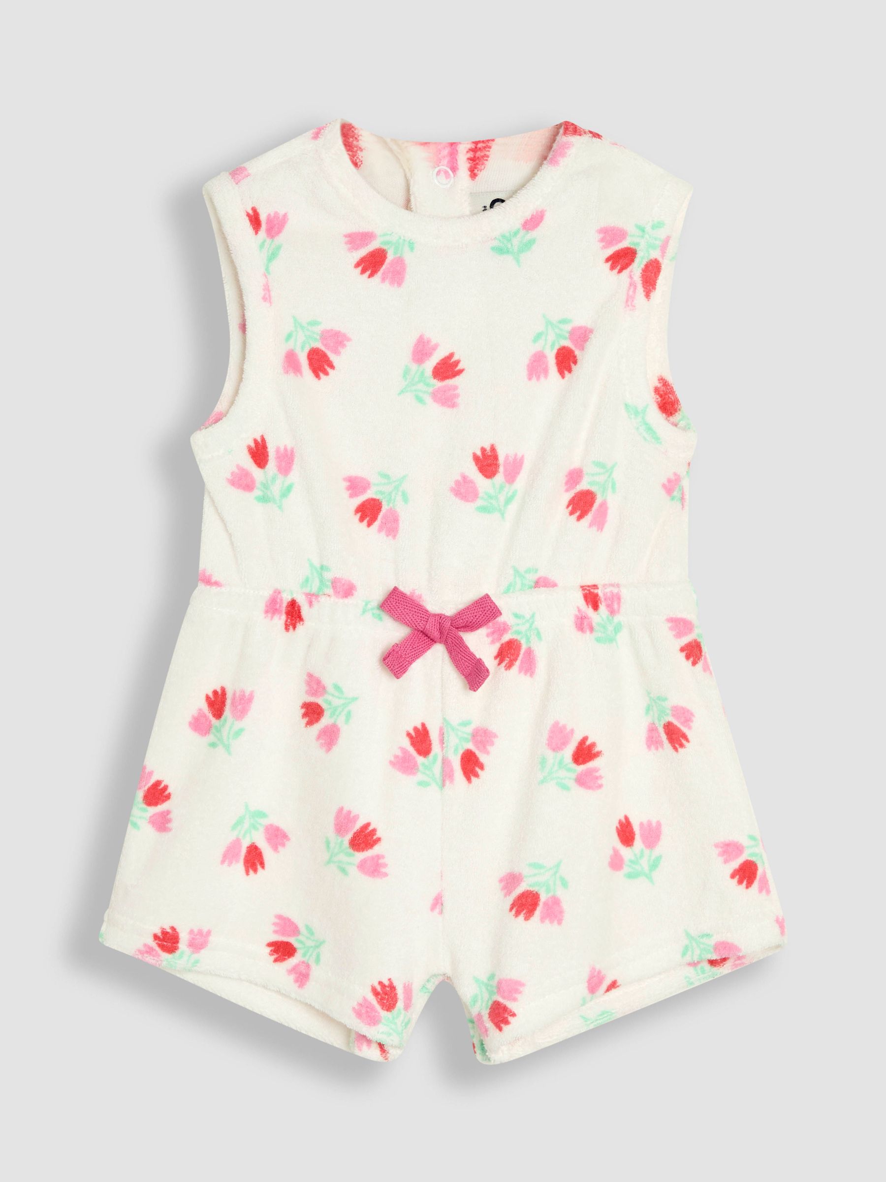 Cream Floral Towelling Sunsuit & Scrunchie (AU7977) | $48 - $53