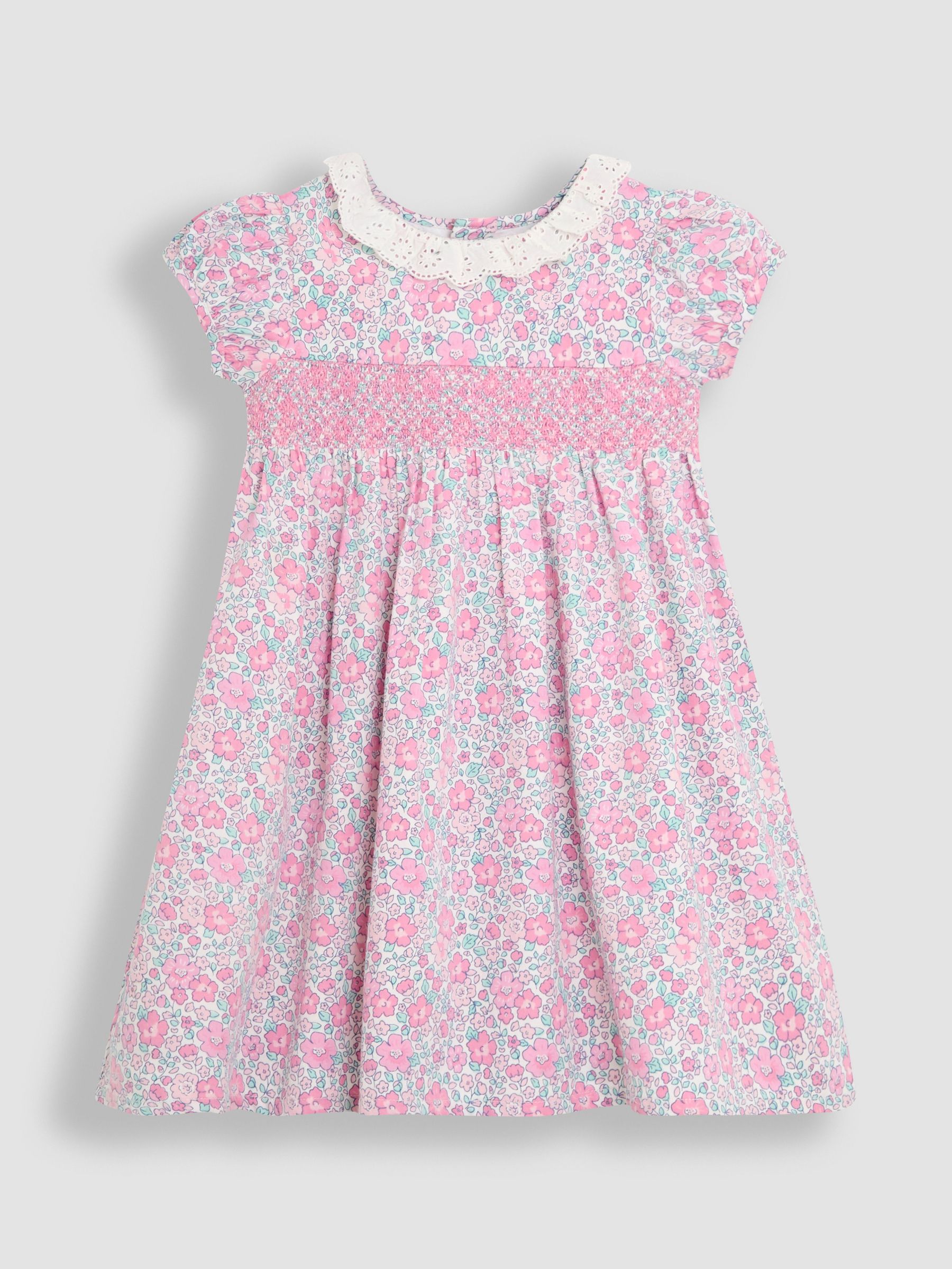 Pink Floral Floral Broderie Collar Party Dress (AU7995) | $65 - $75