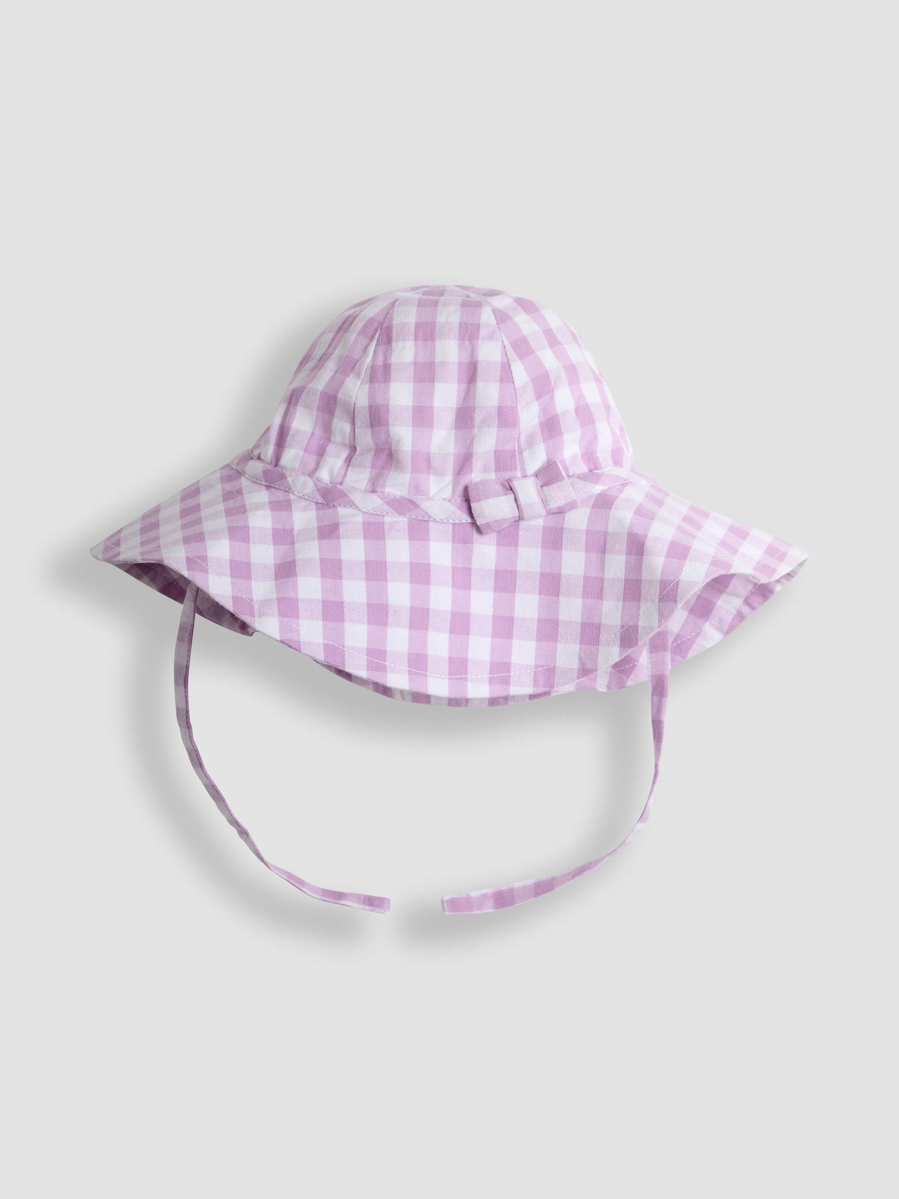 Lilac Purple Gingham Floppy Sun Hat (AU8031) | $22