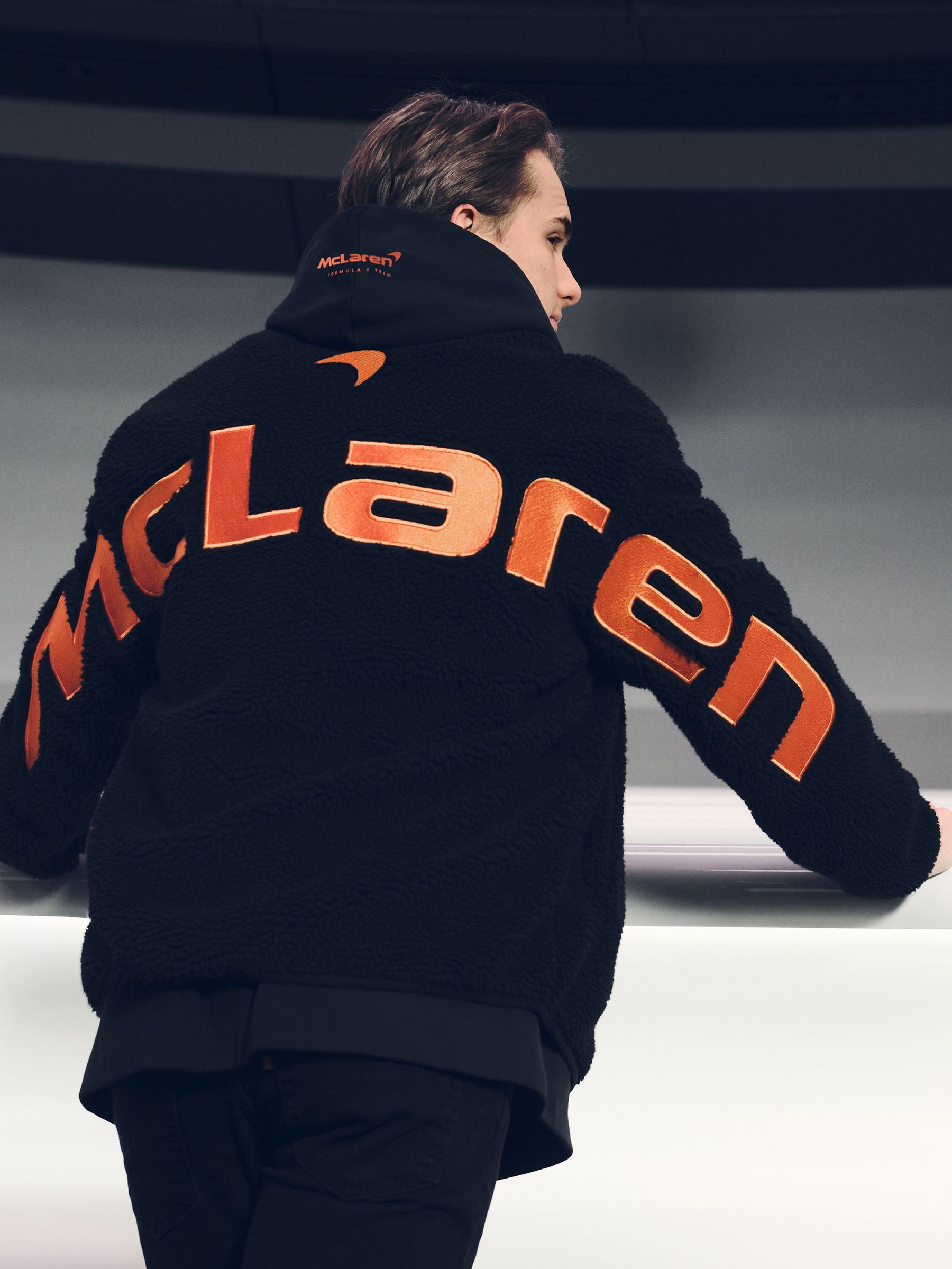McLaren F1 Team Embroidered Fleece Jacket Unisex Fit in Black (AU8081) | €285