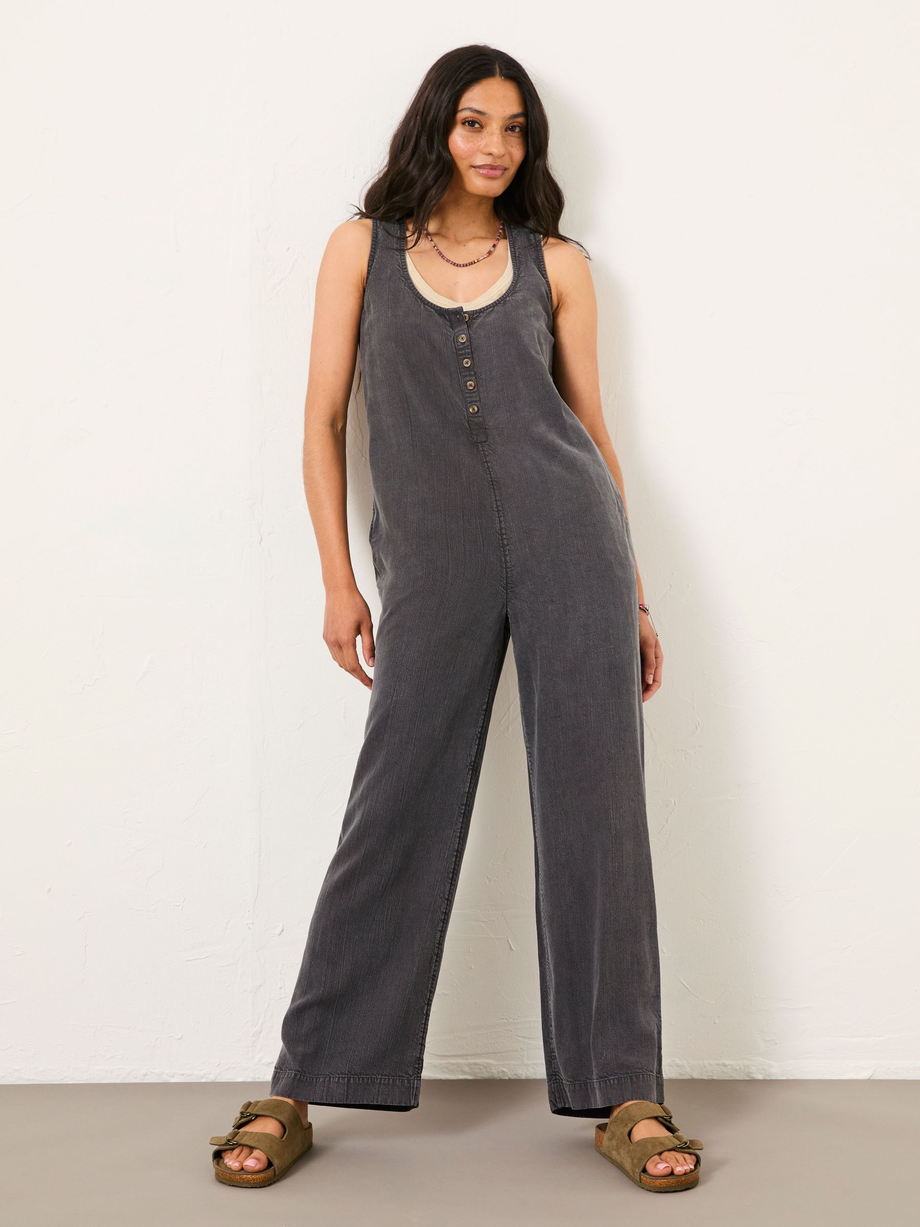 Tara Charcoal Grey Dungarees (AU8113) | €77.50