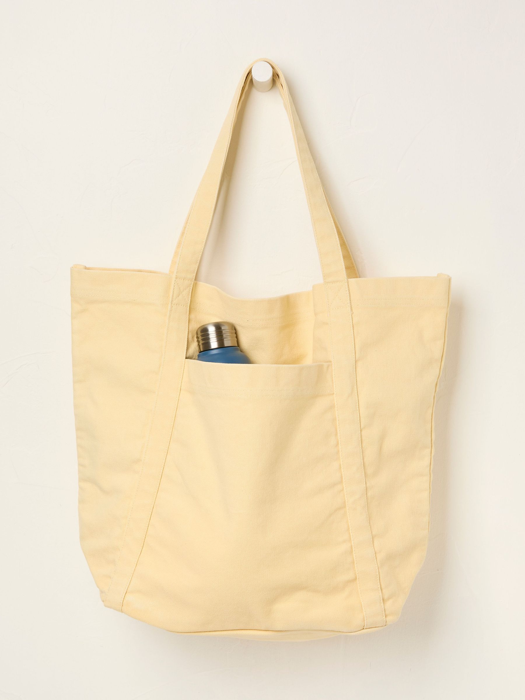 Astrid Lemon Yellow Pocket 100% Cotton Tote Bag (AU8182) | €25.50