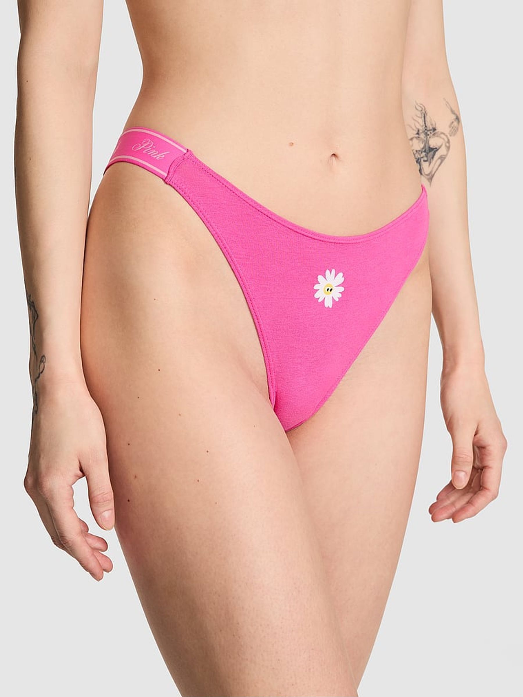 Pink Gossip Thong Cotton Logo Knickers (AU9501) | €10.50