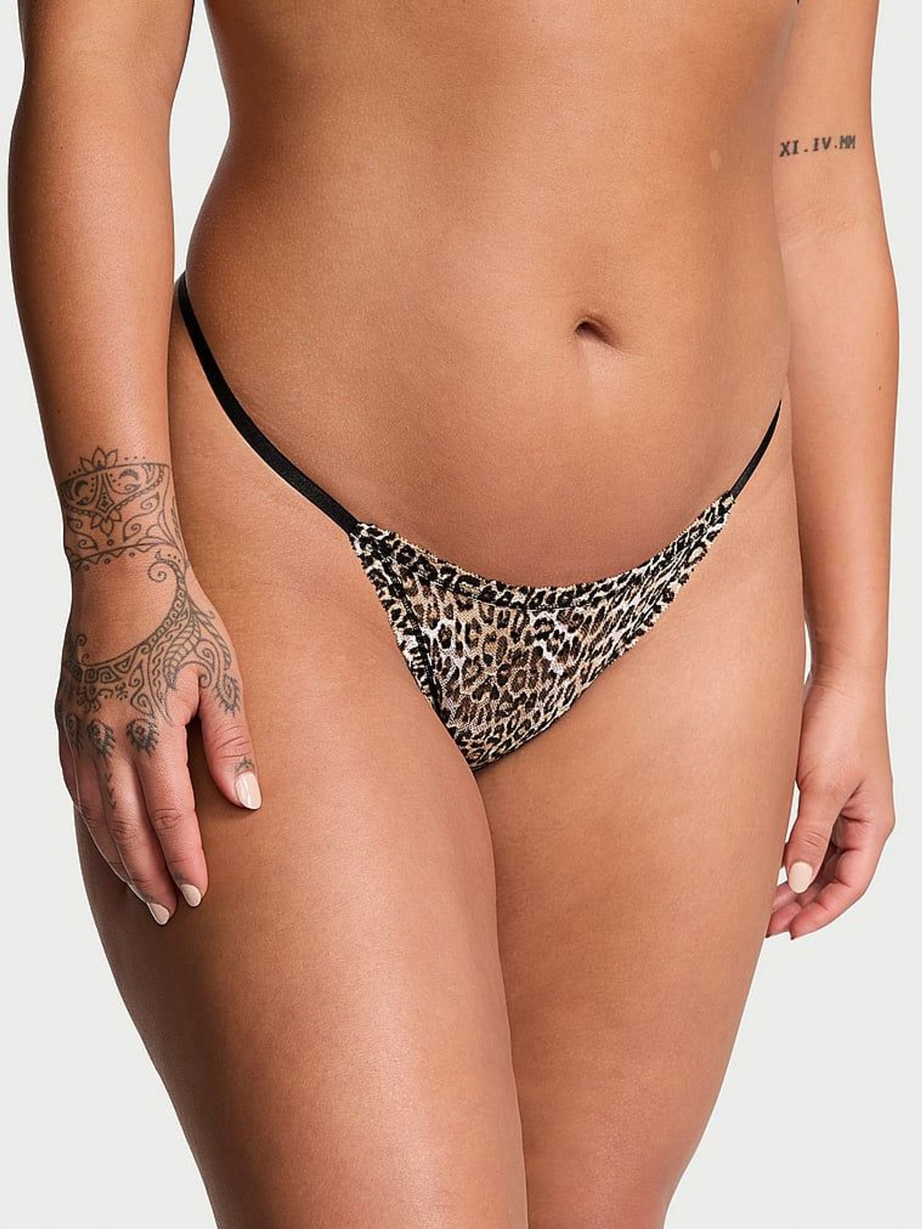 Leopard Brown Thong Knickers (AU9513) | €10.50