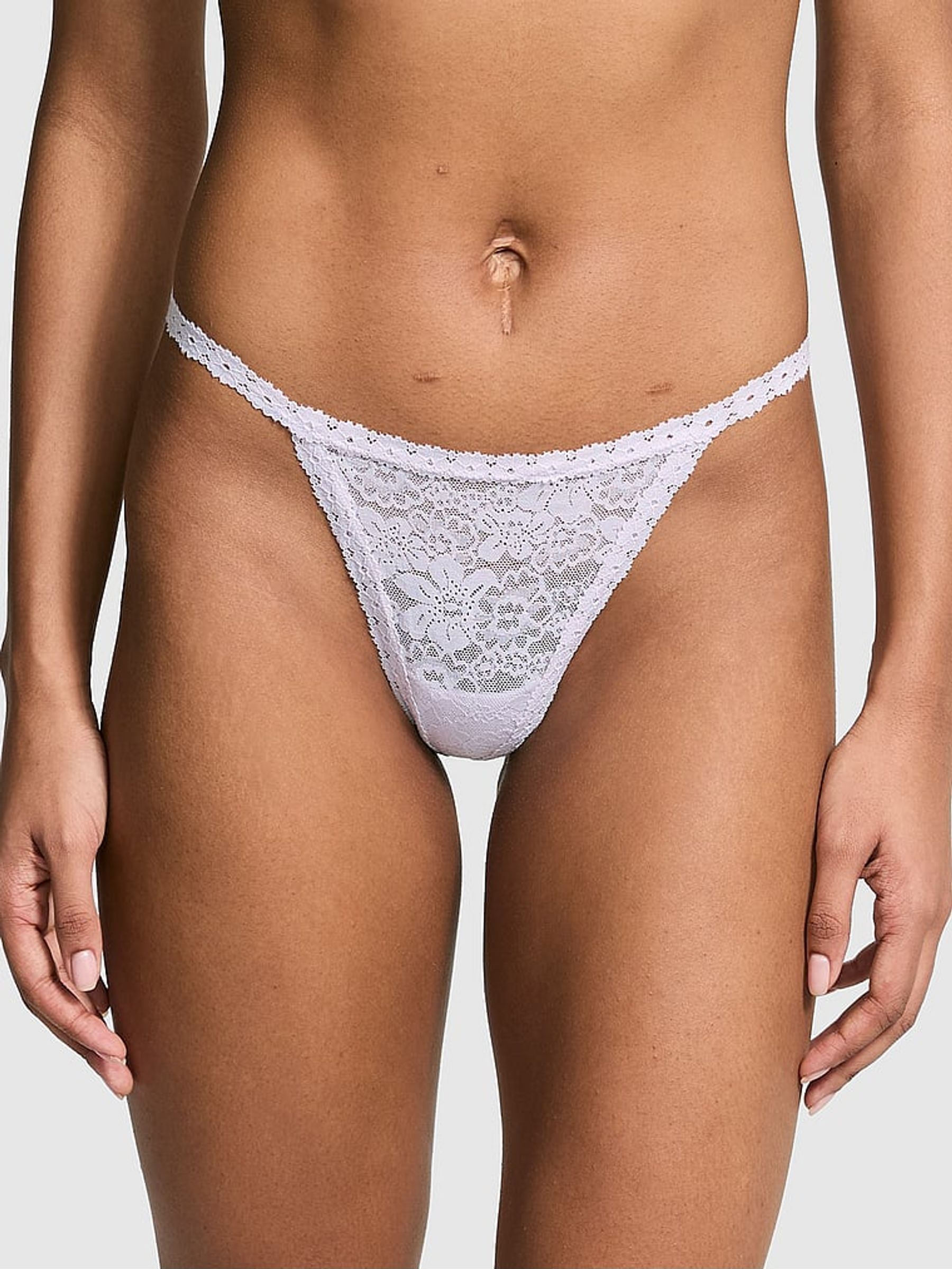 Purple Whisper G String Floral Lace Knickers (AU9533) | €10.50