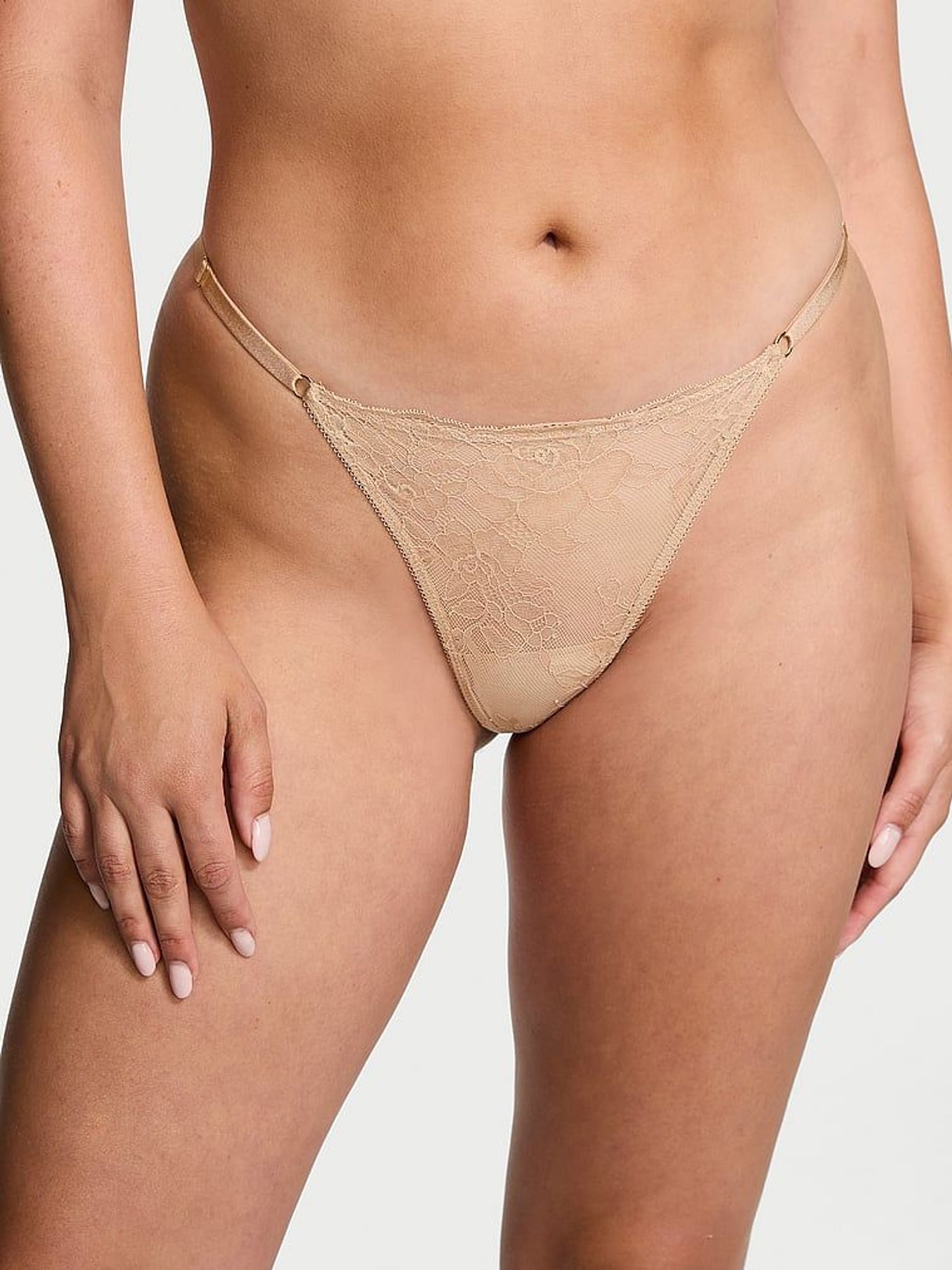 Praline Nude G String Rose Lace Knickers (AU9553) | €22