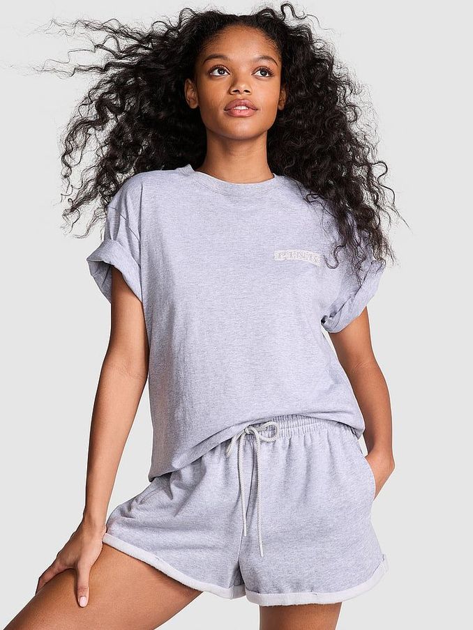 Grey Heather Short Sleeve Oversized T-Shirt (AU9760) | €29