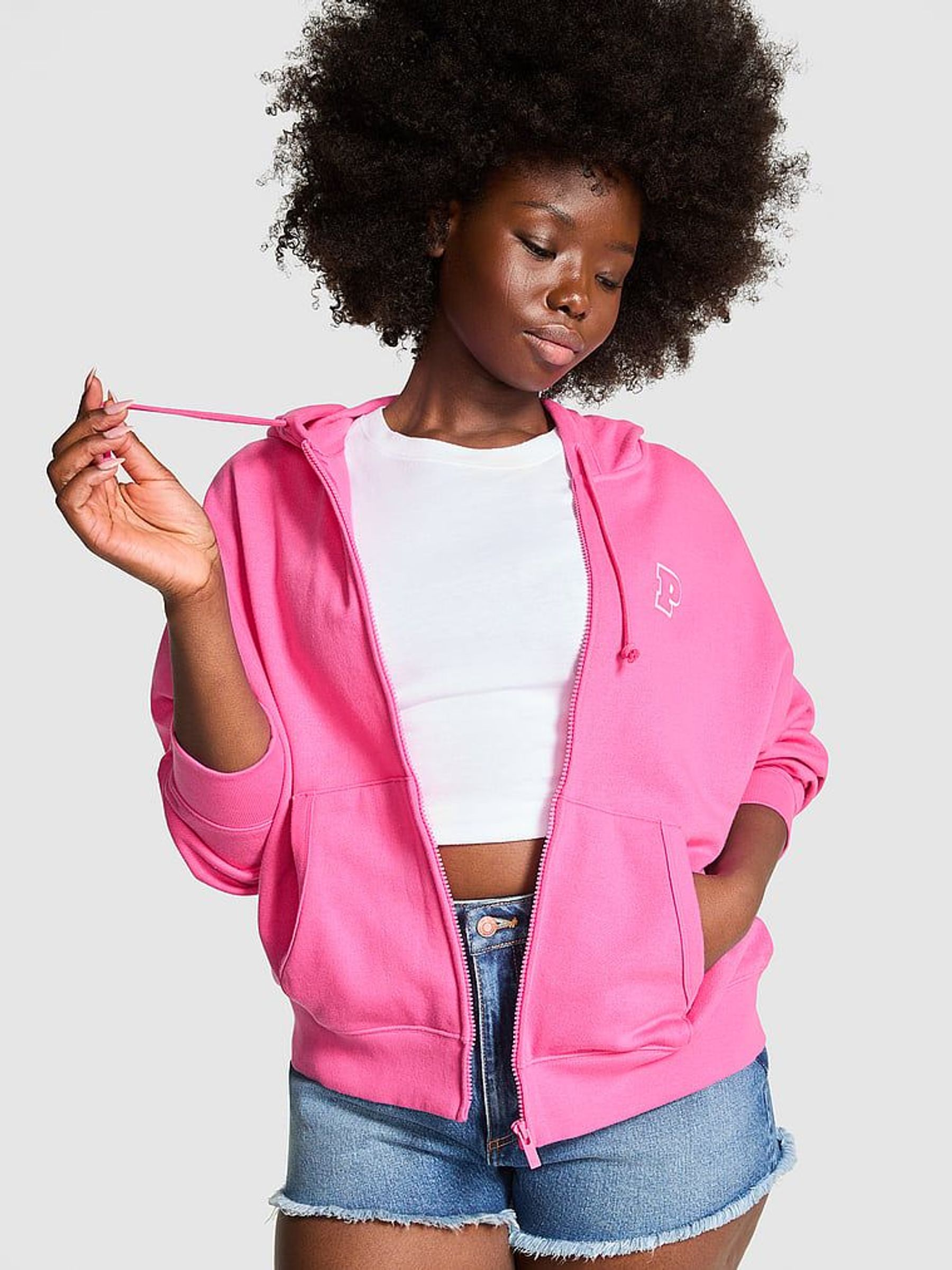 Pink Gossip Zip Up Hoodie (AU9767) | €63