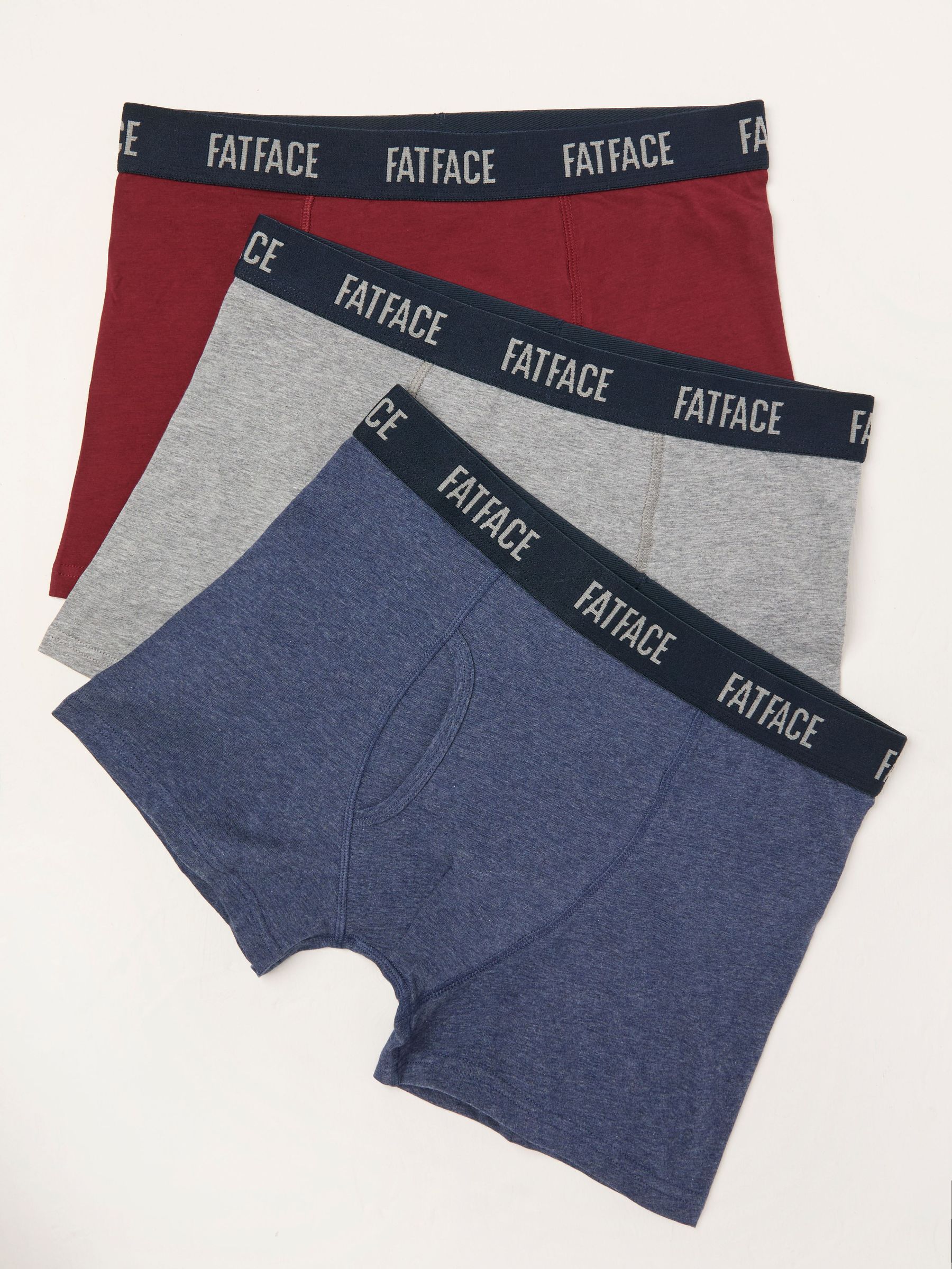 Blue/Grey/Red 3 PAIRS OF PLAIN BOXERS (AV2740) | €39.50