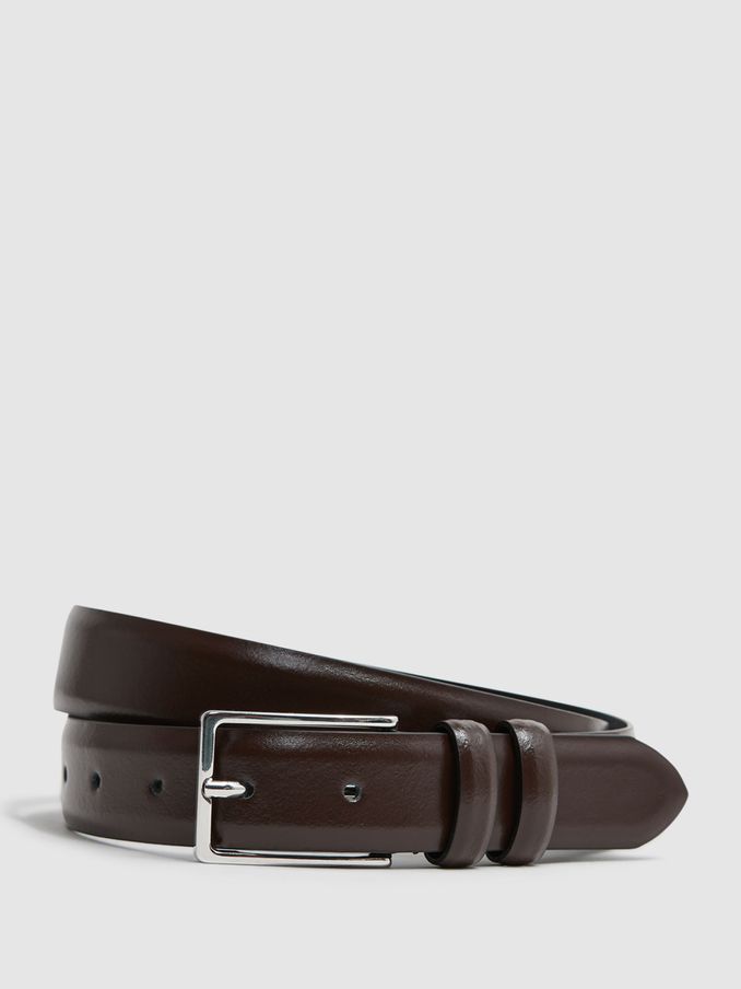 Smooth Leather Belt in Chocolate (AV6477) | €80