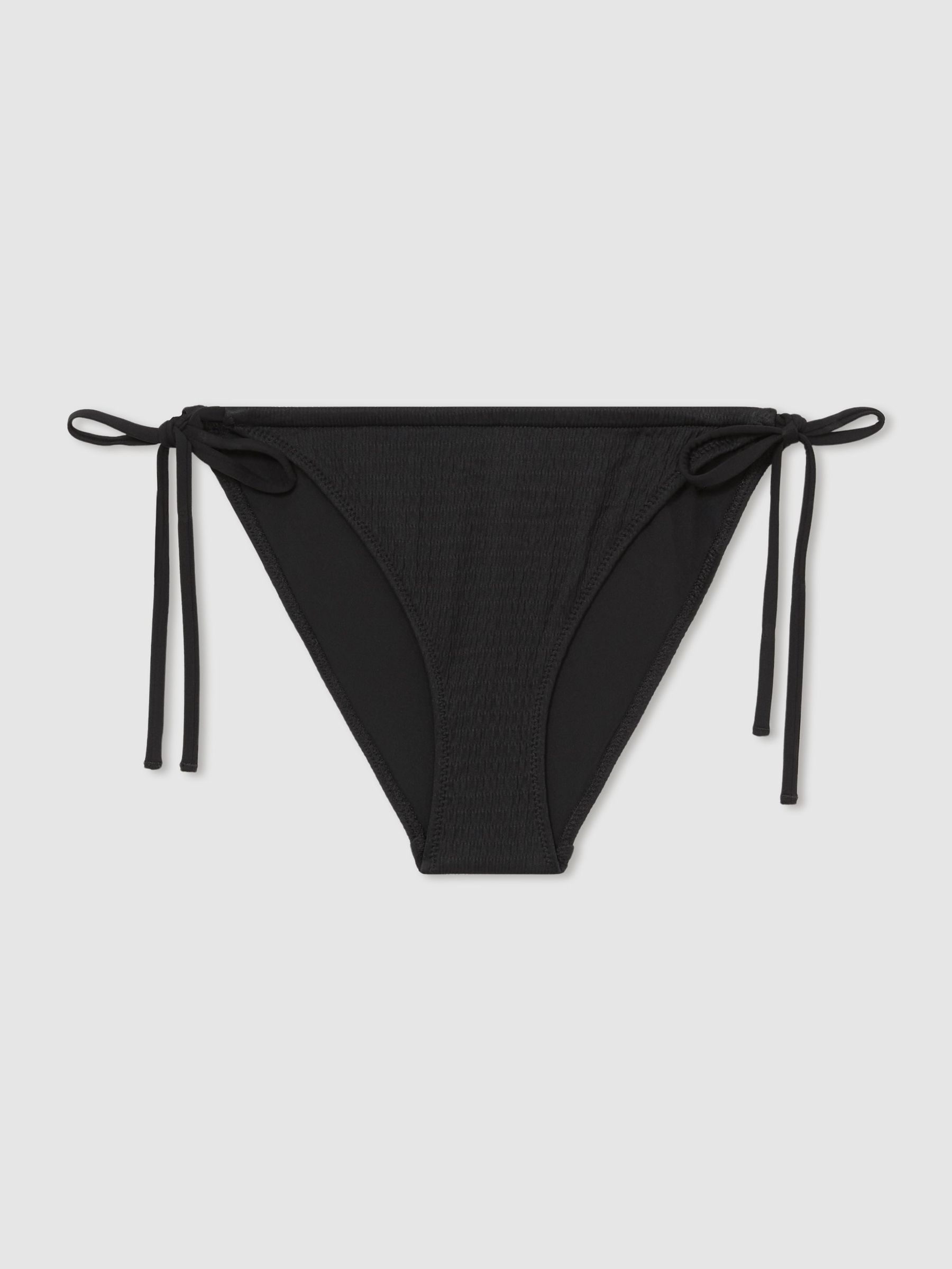Bikinihose aus Crinkle-Stoff mit Bindung in Schwarz (AV6514) | 60 €