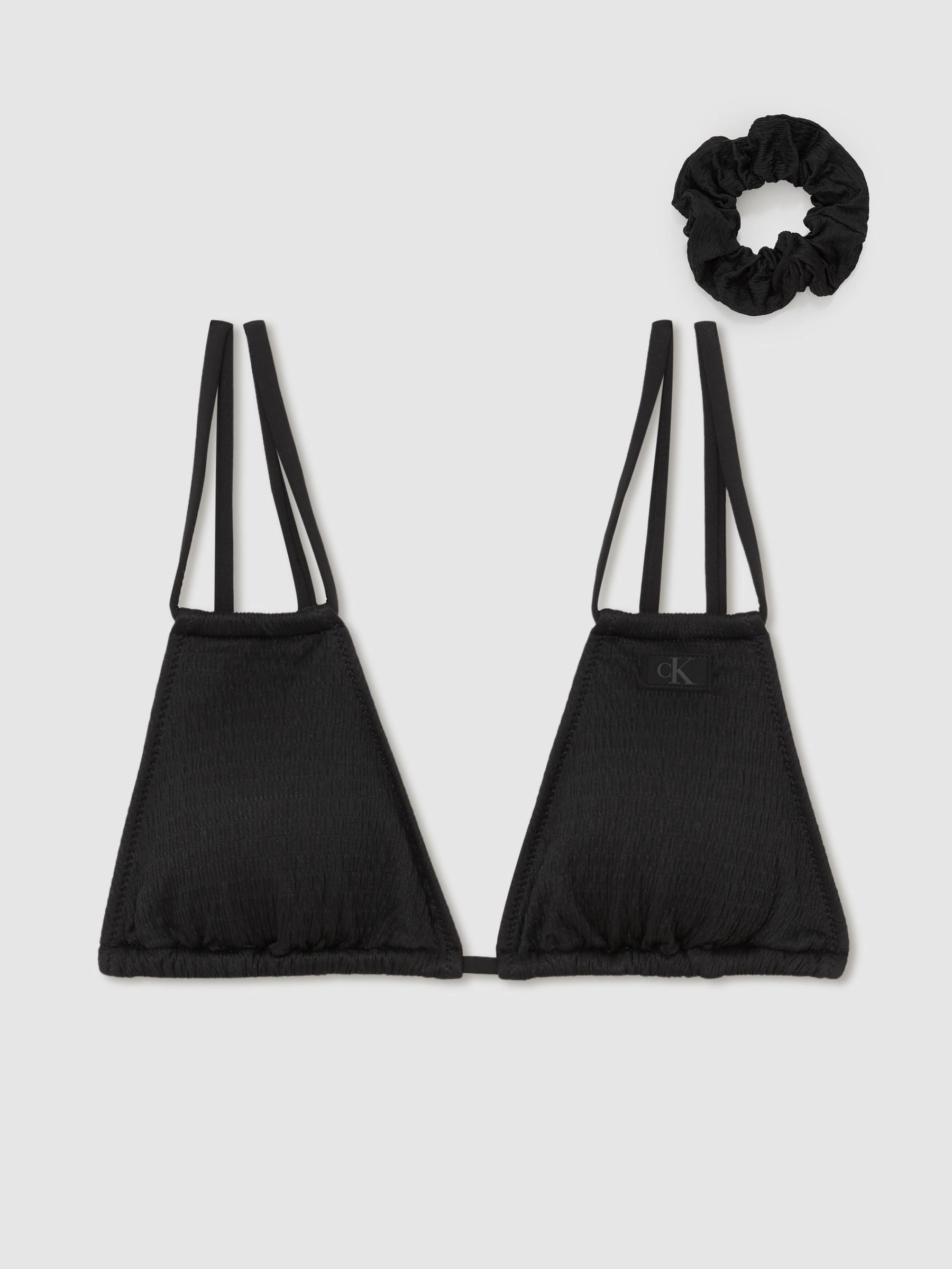 Triangel-Bikinioberteil in Crinkle-Optik in Schwarz (AV6530) | 70 €