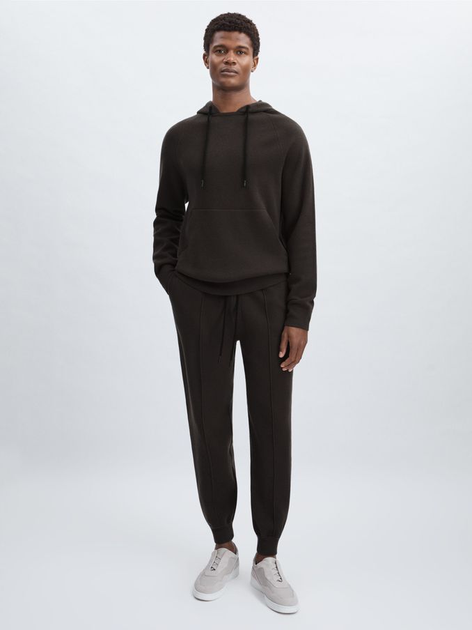 Paige Compact-Knit Drawstring Trousers in Dark Grey (AV6532) | €380
