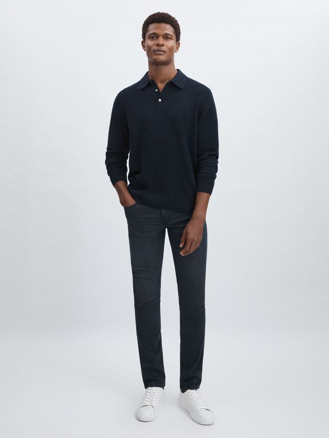 Paige Slim Leg Stretch Jeans in Navy/Black (AV6533) | €345