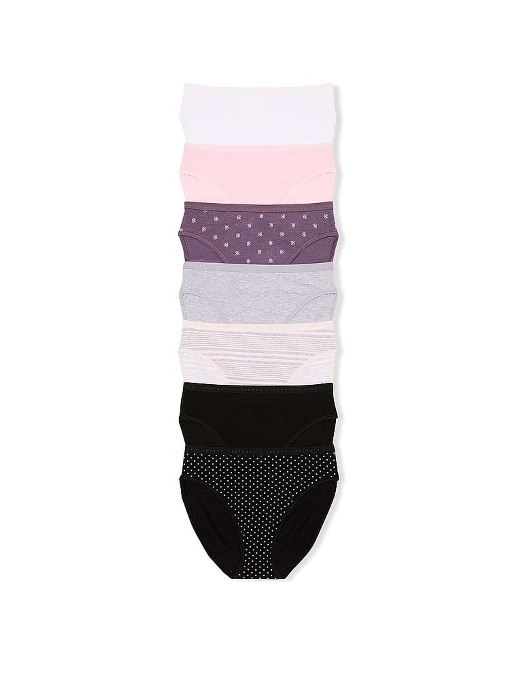 White/Pink/Purple/Grey/Black Brief Logo 7 Pack Knickers (AV7569) | €40