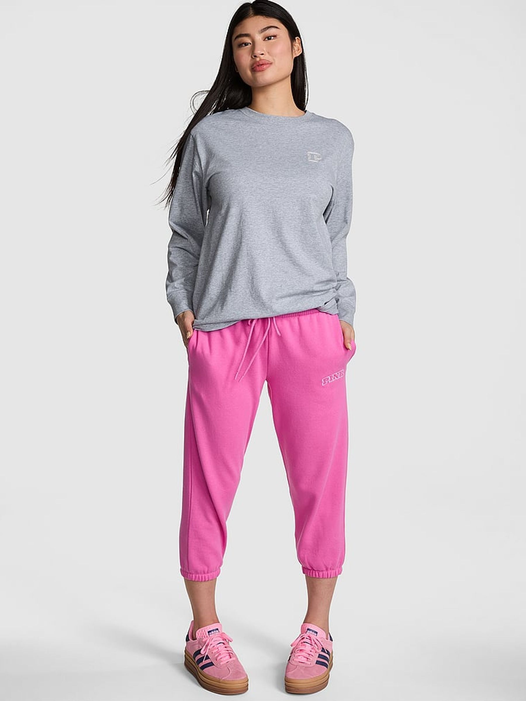 Grey Heather Long Sleeve T-Shirt (AV7579) | €33