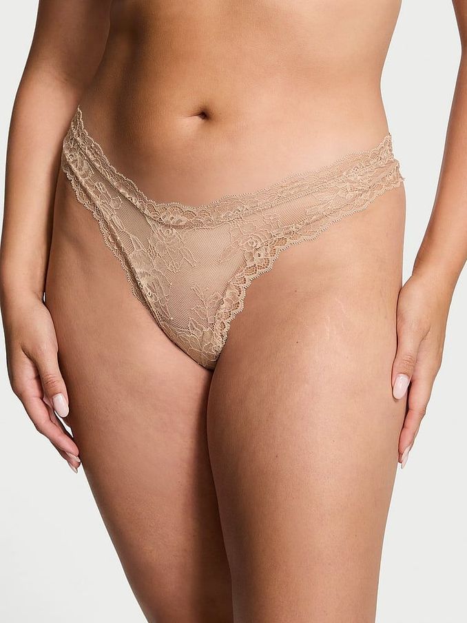 Praline Nude Thong Rose Lace Knickers (AV7591) | €20.50