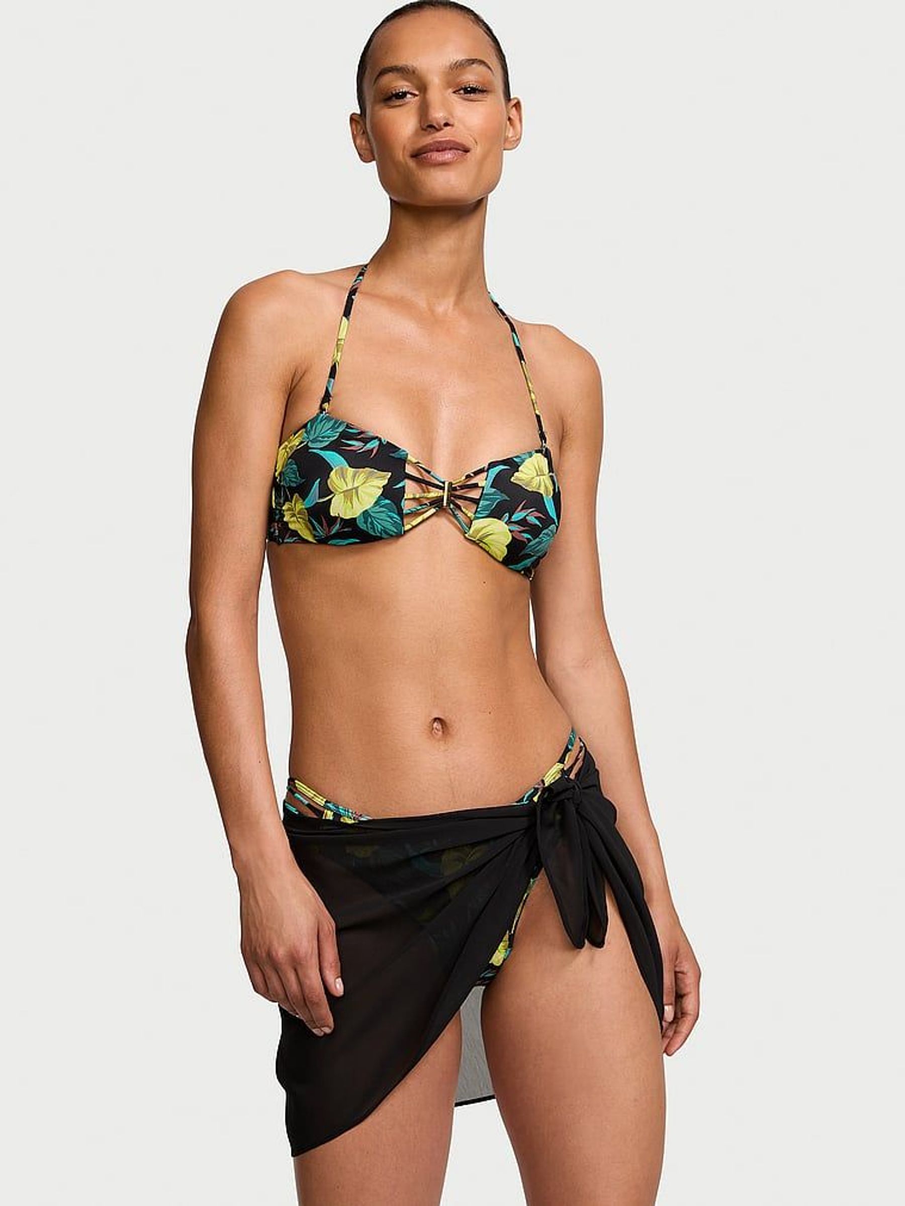Black Sheer Crinkle Sarong (AW0423) | €33