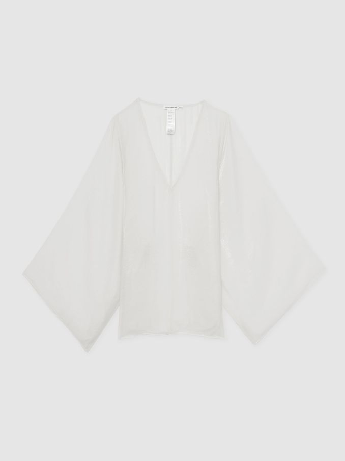 Tencel-Blend Beach Cover-Up in White (AW1338) | €96