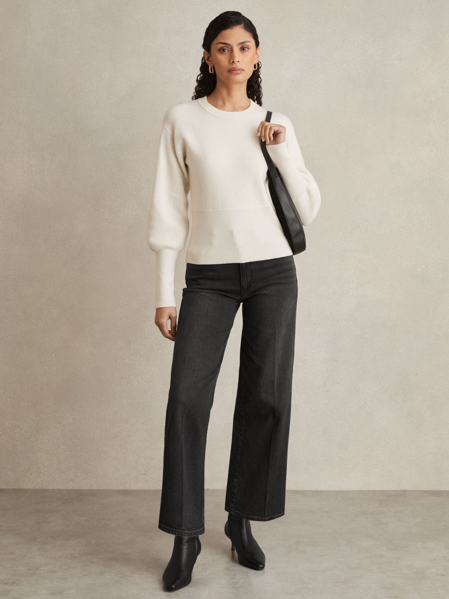 Paige Wide-Leg Cropped Jeans in Black (AW1470) | US$510