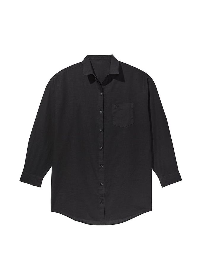 Black Oversized Cover Up Shirt (AW3293) | €56