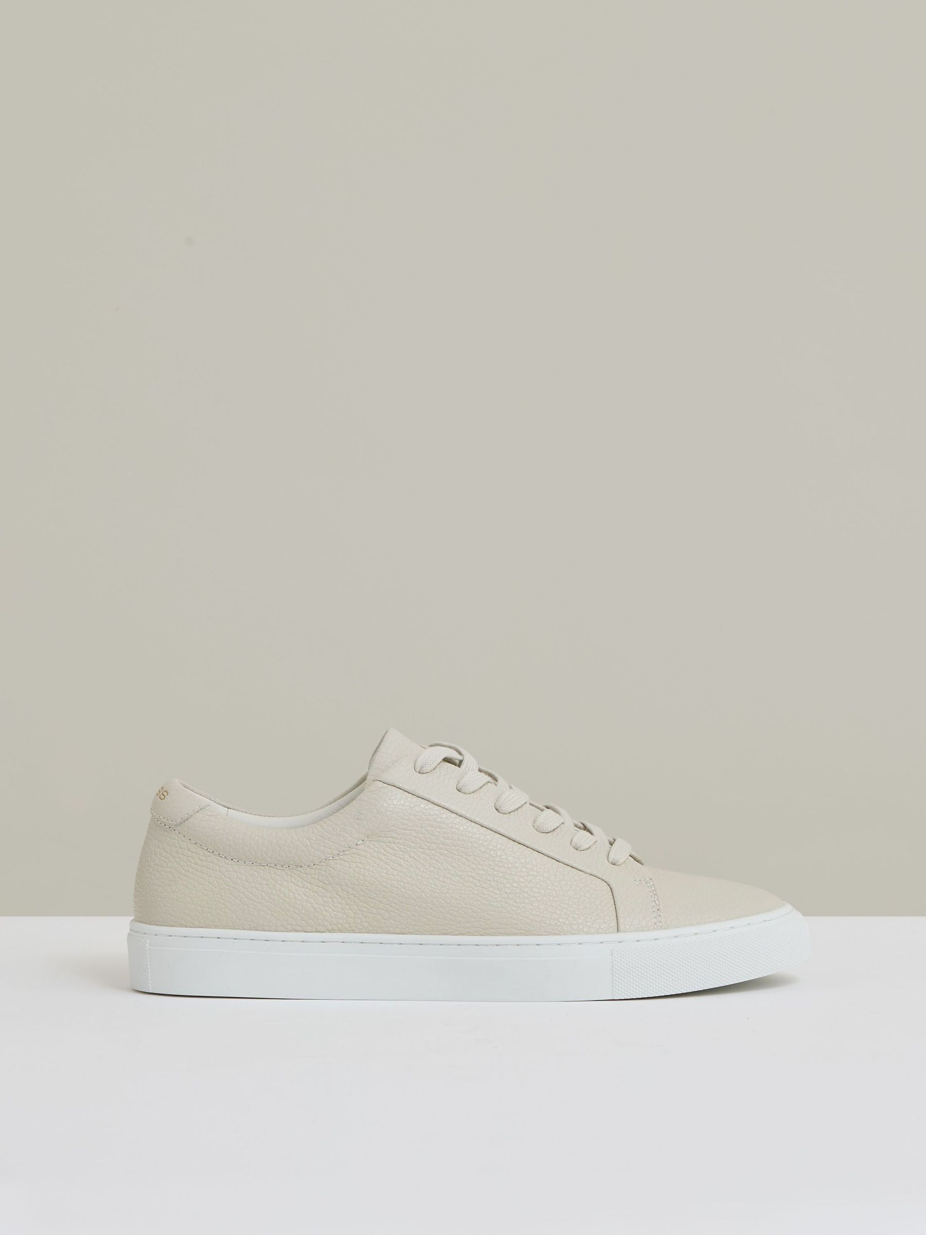 Tumbled Leather Trainers in Off White (AW3950) | US$265
