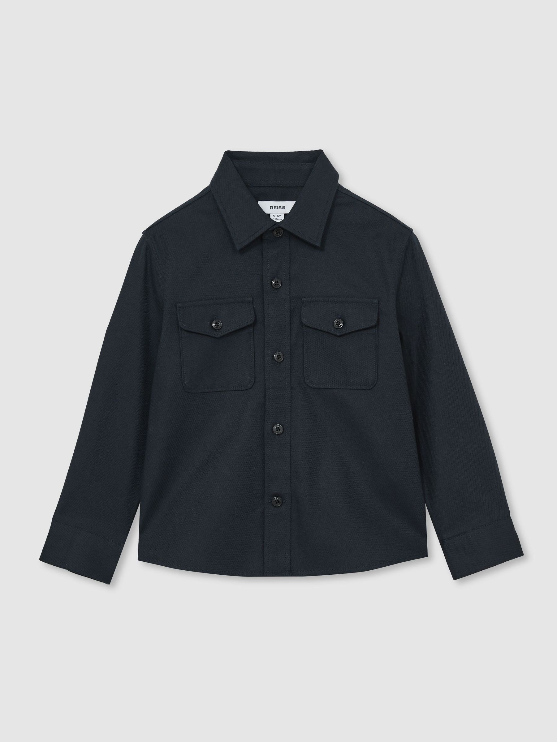 13-14 yrs Twin Pocket Textured Overshirt in Navy (AW3965) | €65