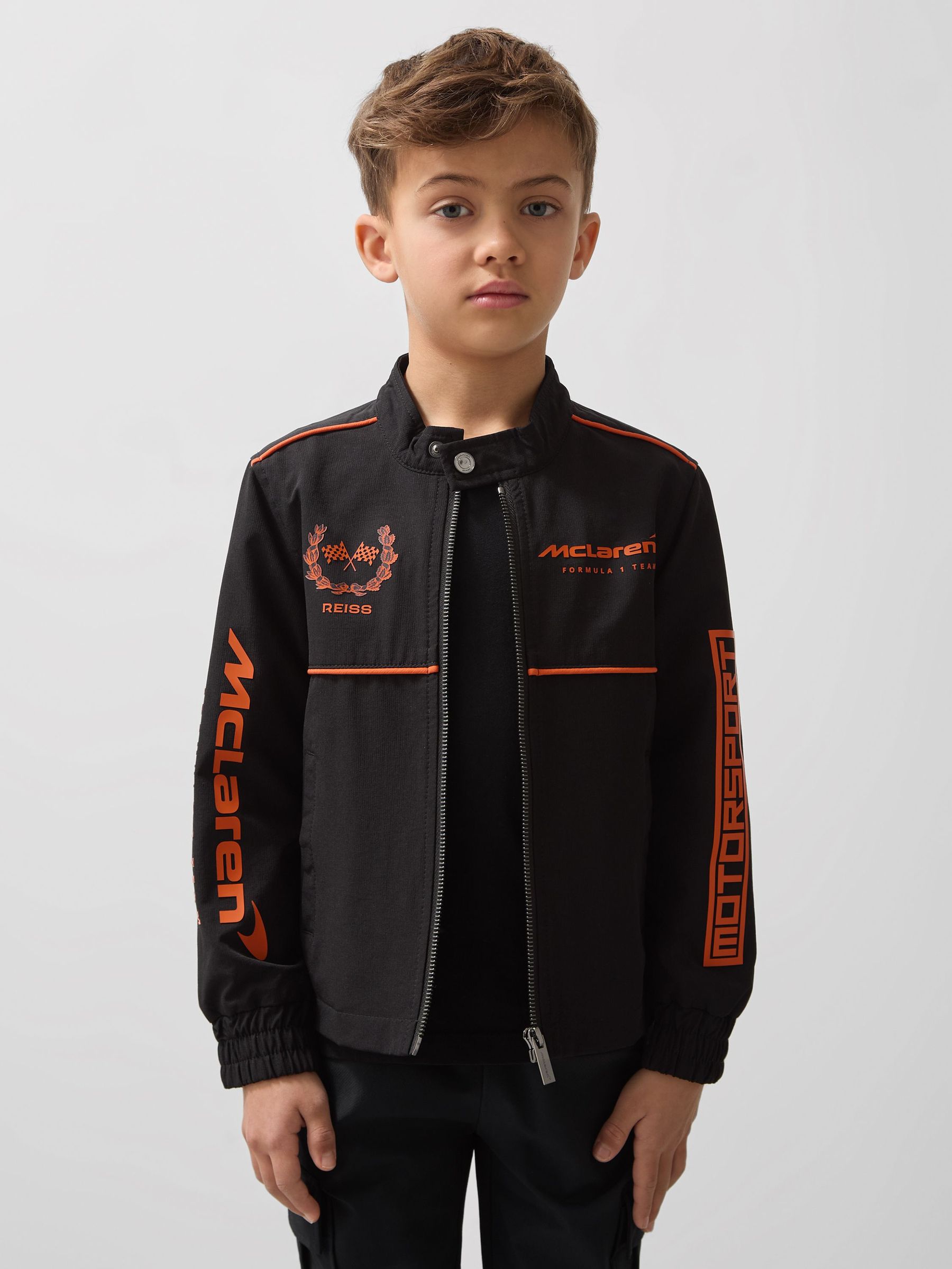 9-13 yrs Unisex Fit McLaren F1 Team Technical Logo Jacket in Black (AW3973) | US$150