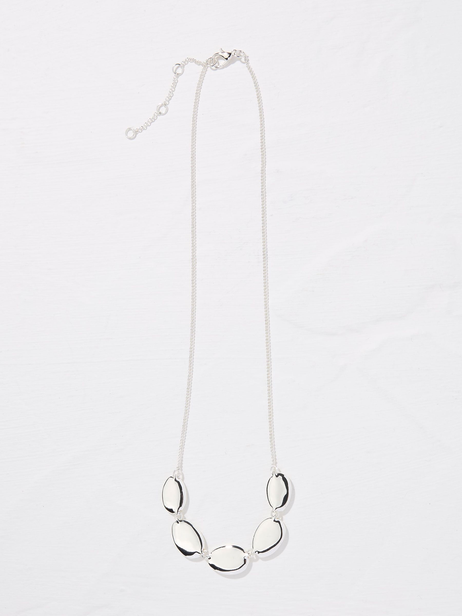Silver Tone Oval Chunky Necklace (AW4254) | €24