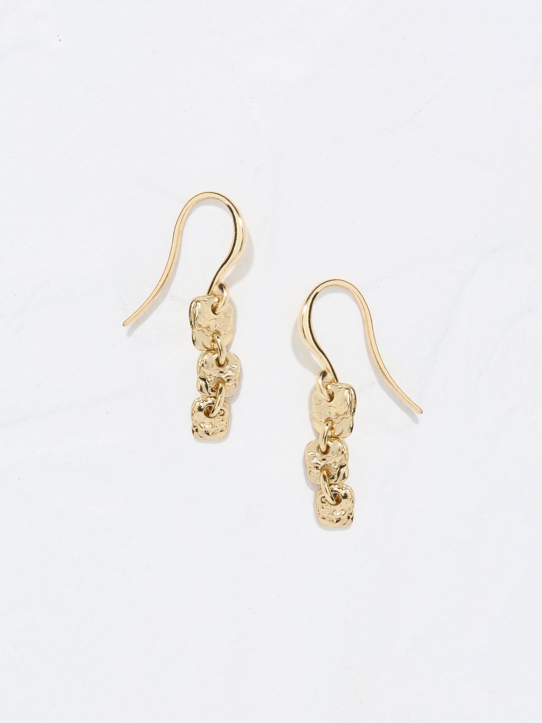 Gold Tone Triple Circle Drop Earrings (AW4256) | €13.50