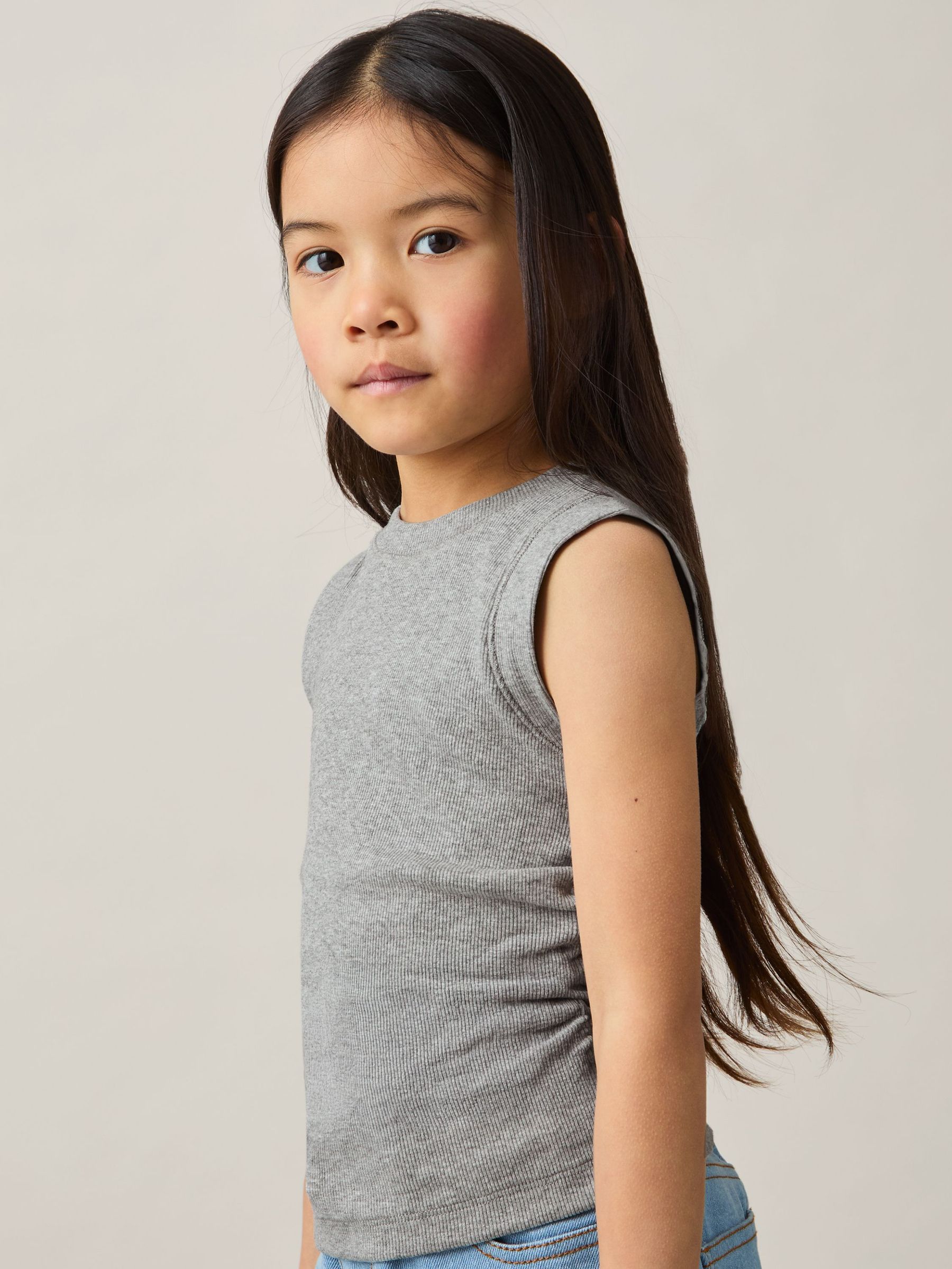 Ruched Vest Top in Grey (AW5780) | €20