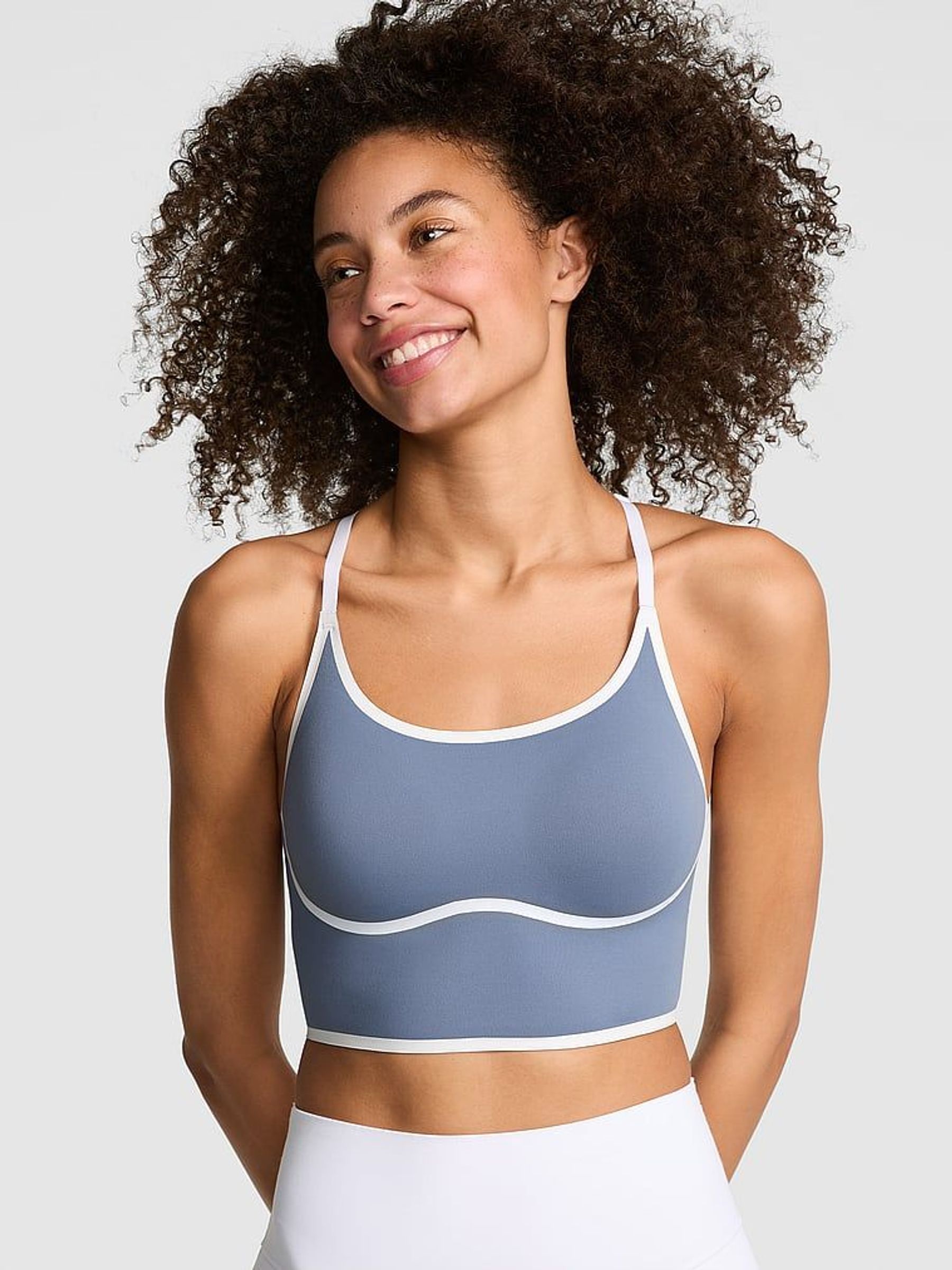 Dusty Iris Blue Relay Racerback Sports Bra (AW6299) | €33