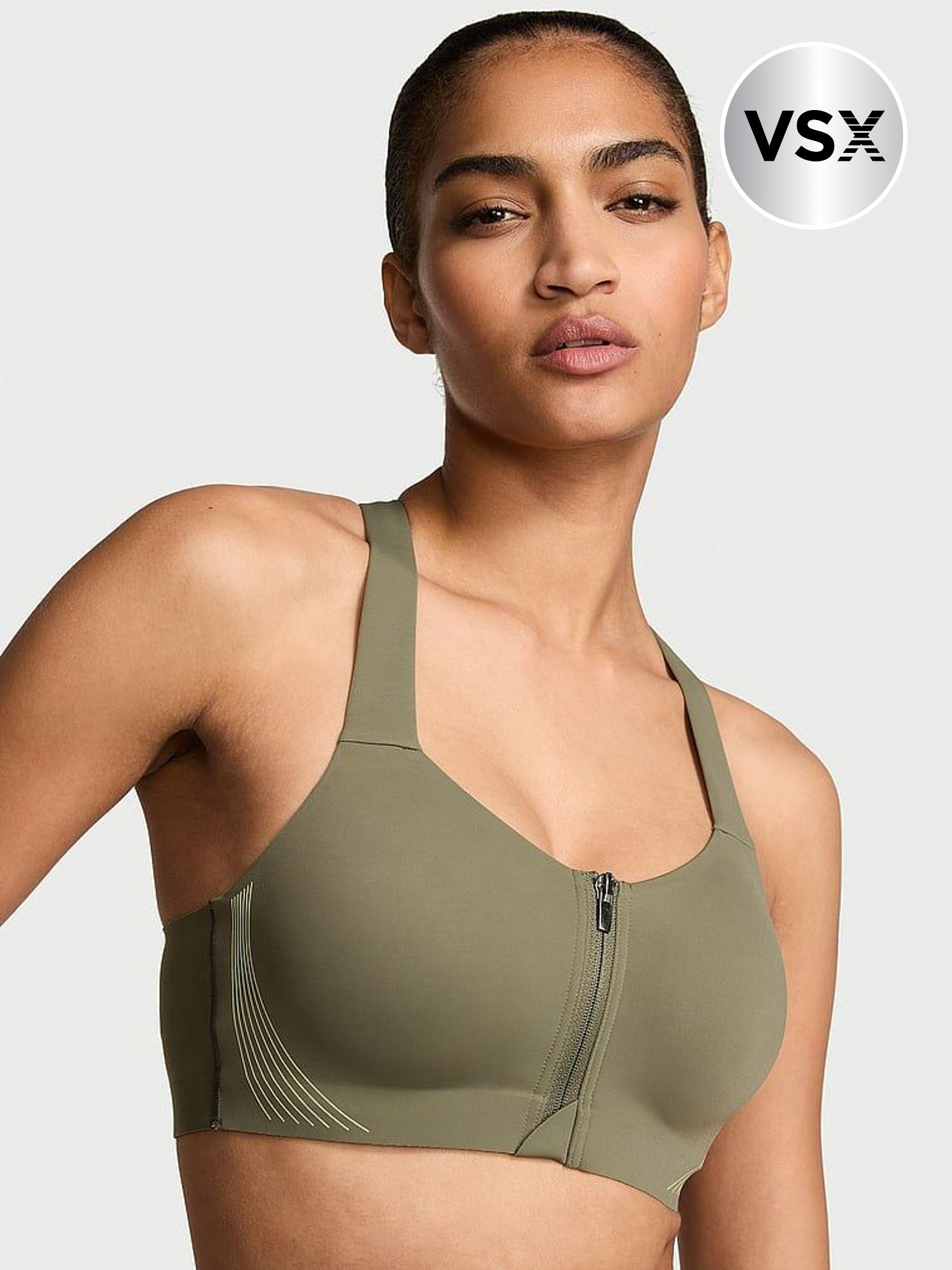Desert Cactus Green Front Close High Support Sports Bra (AW6313) | €63