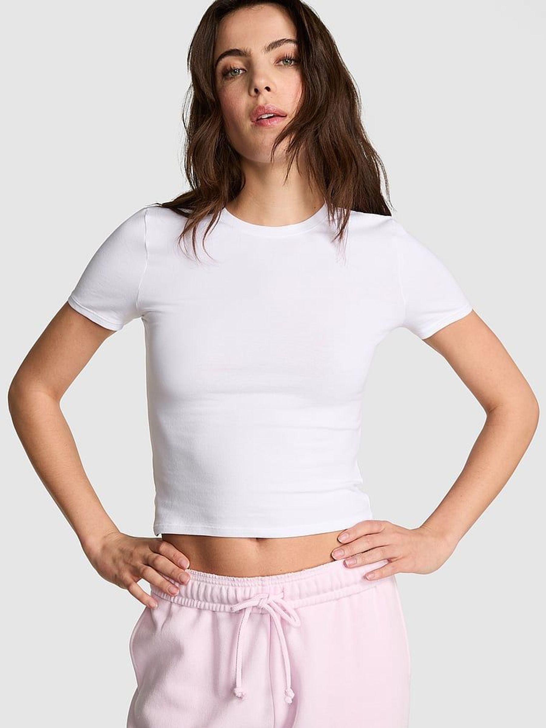 White Cropped T-Shirt (AW6315) | €29